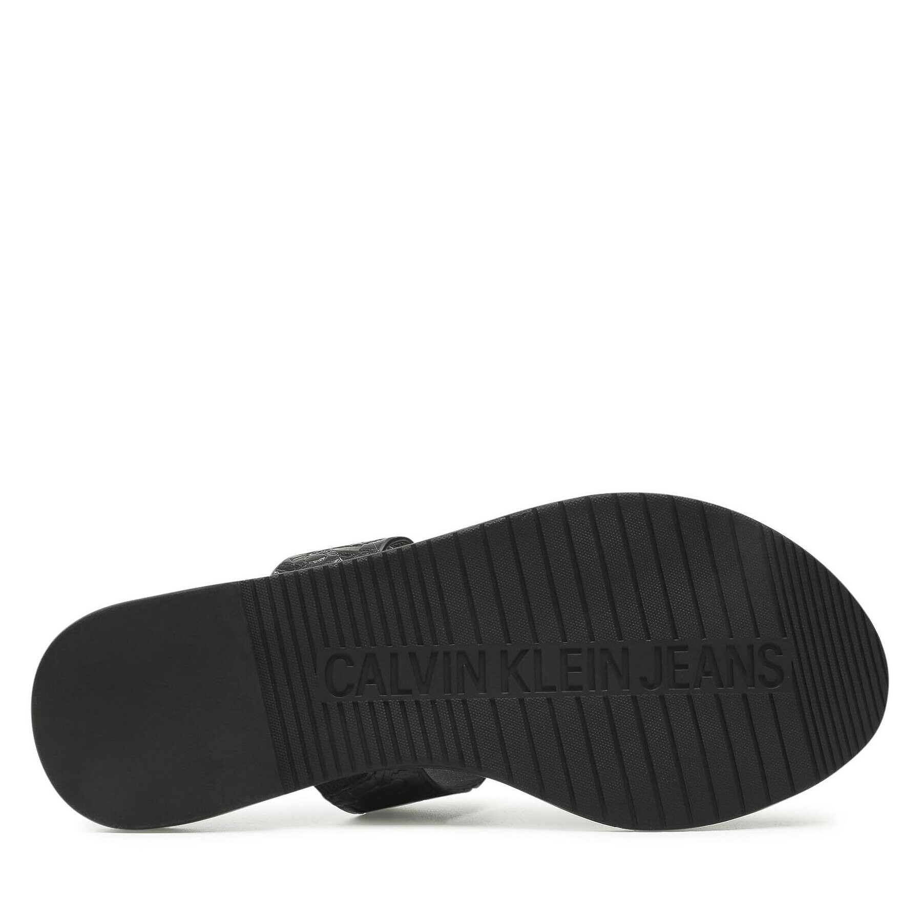 Calvin Klein Jeans Šľapky Flat Sandal Twostraps Em Pa-Pl YW0YW00141 Čierna - Pepit.sk