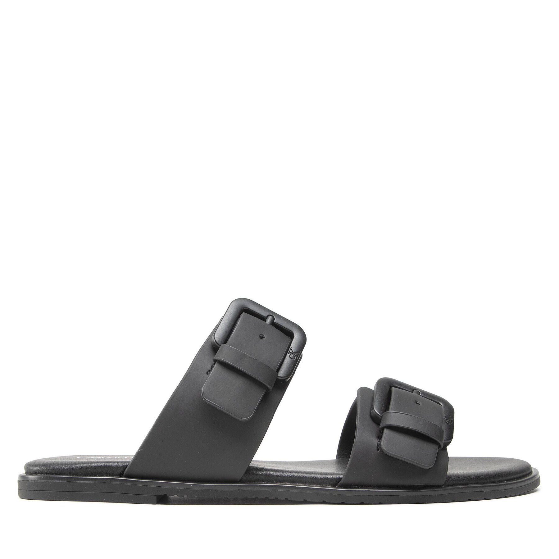 Calvin Klein Jeans Šľapky Flat Sandal Twostrips Rub YW0YW00537 Čierna - Pepit.sk