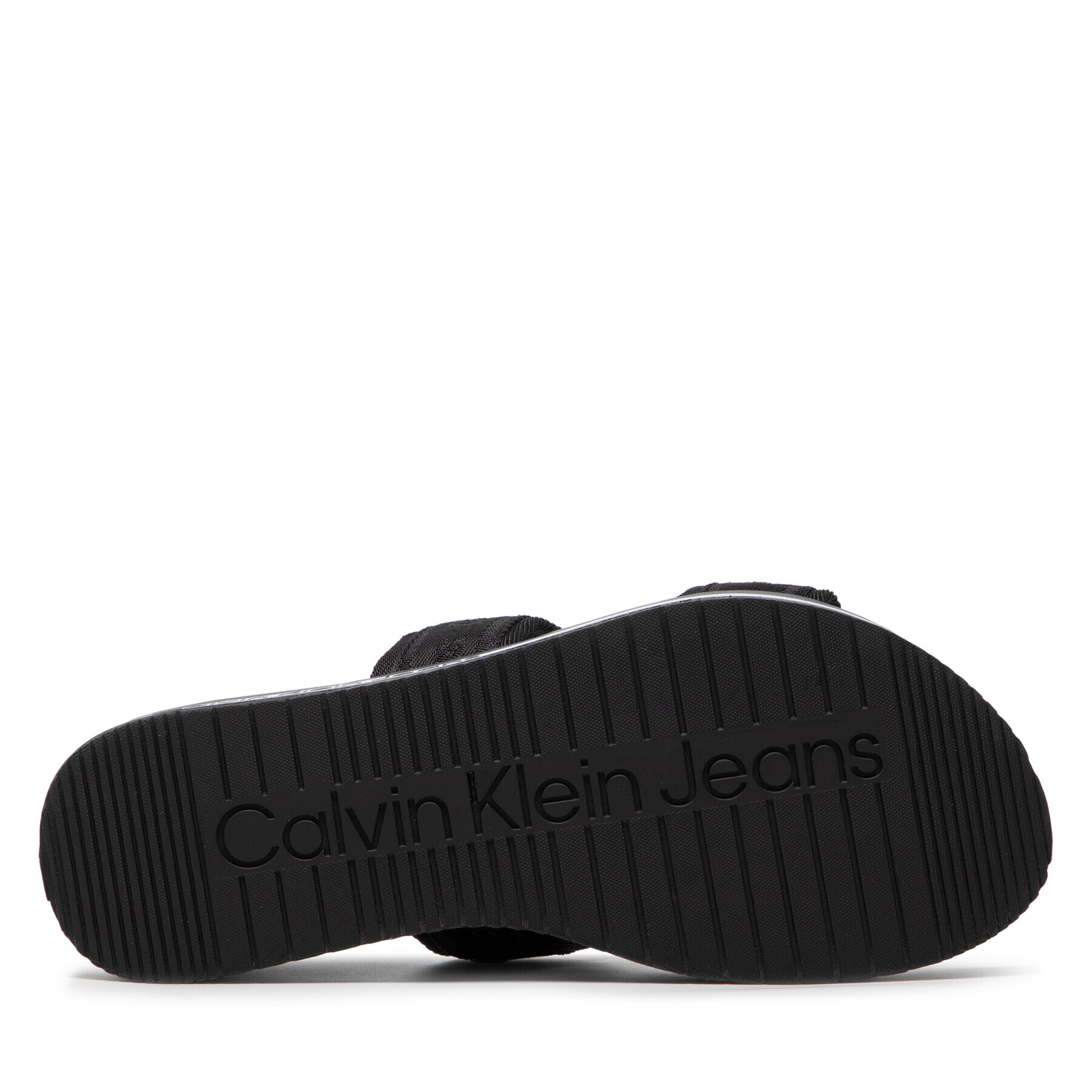 Calvin Klein Jeans Šľapky Flatform Sandal Twostraps YW0YW00561 Čierna - Pepit.sk