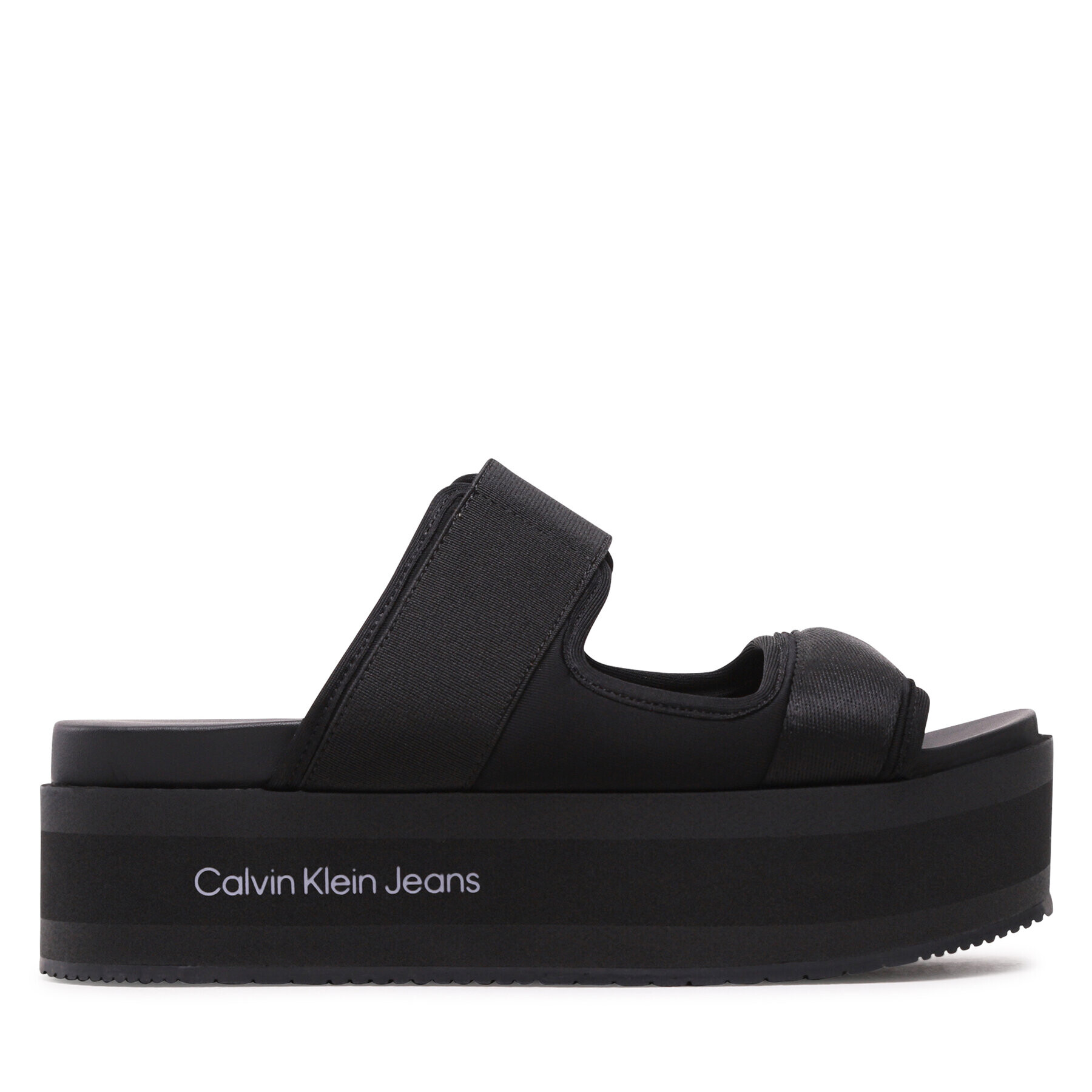 Calvin Klein Jeans Šľapky Flatporm Sandal Webb YW0YW01074 Čierna - Pepit.sk