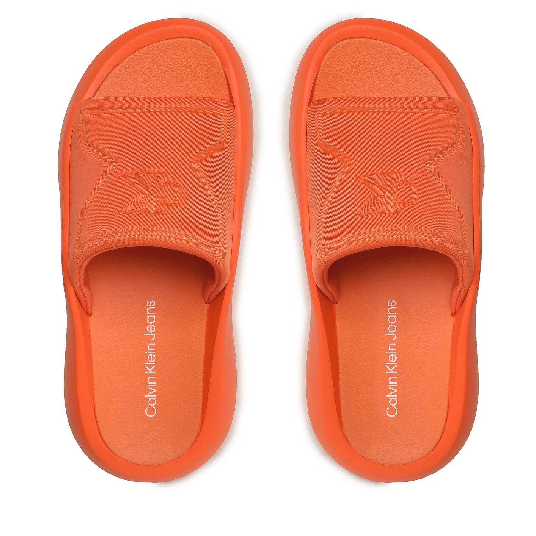 Calvin Klein Jeans Šľapky Hybrid Sandal High/Low Freq Wn YW0YW00978 Oranžová - Pepit.sk