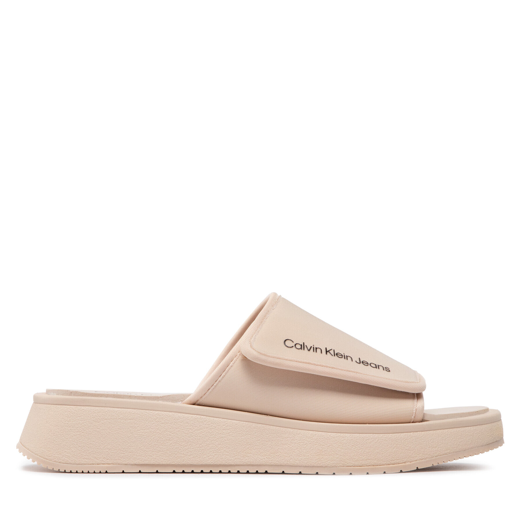 Calvin Klein Jeans Šľapky One-Strap YW0YW00672 Béžová - Pepit.sk