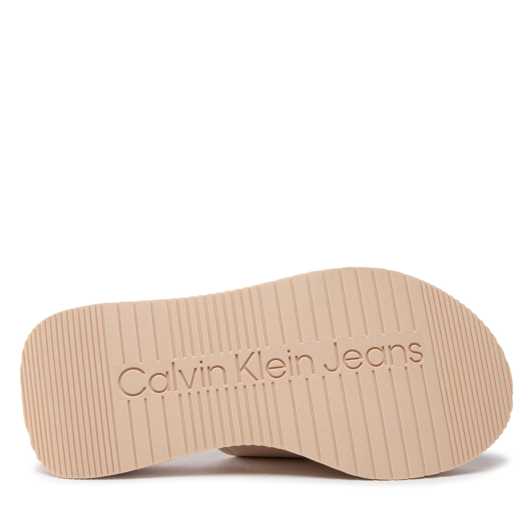 Calvin Klein Jeans Šľapky One-Strap YW0YW00672 Béžová - Pepit.sk