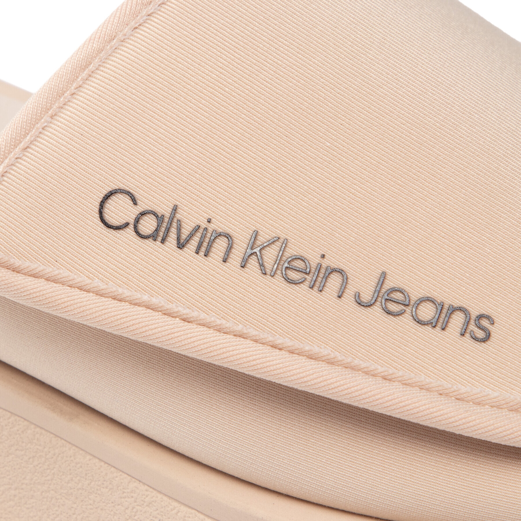 Calvin Klein Jeans Šľapky One-Strap YW0YW00672 Béžová - Pepit.sk