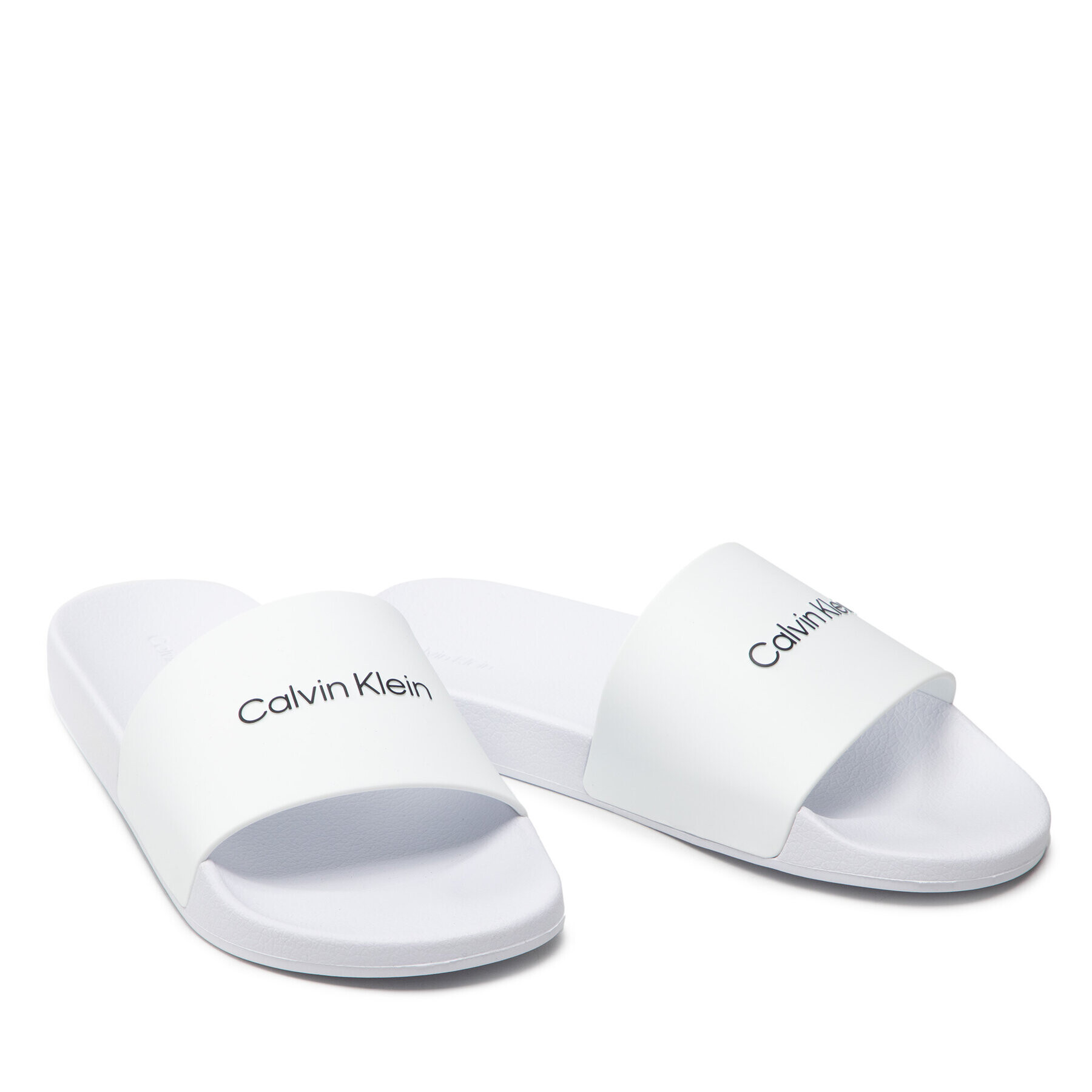 Calvin Klein Jeans Šľapky Pool Slide HM0HM00455 Biela - Pepit.sk