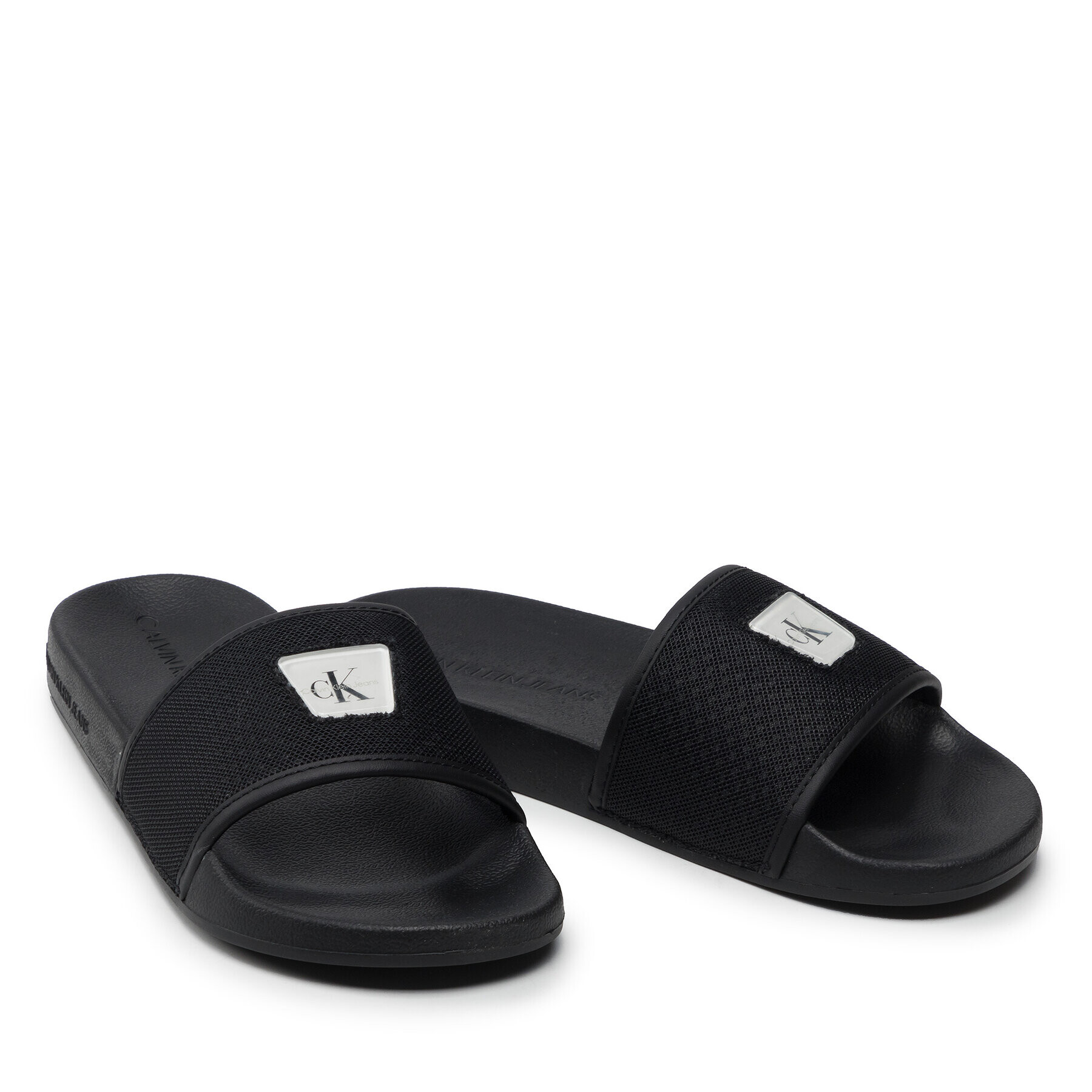 Calvin Klein Jeans Šľapky Slide Jelly Monogram YW0YW00642 Čierna - Pepit.sk