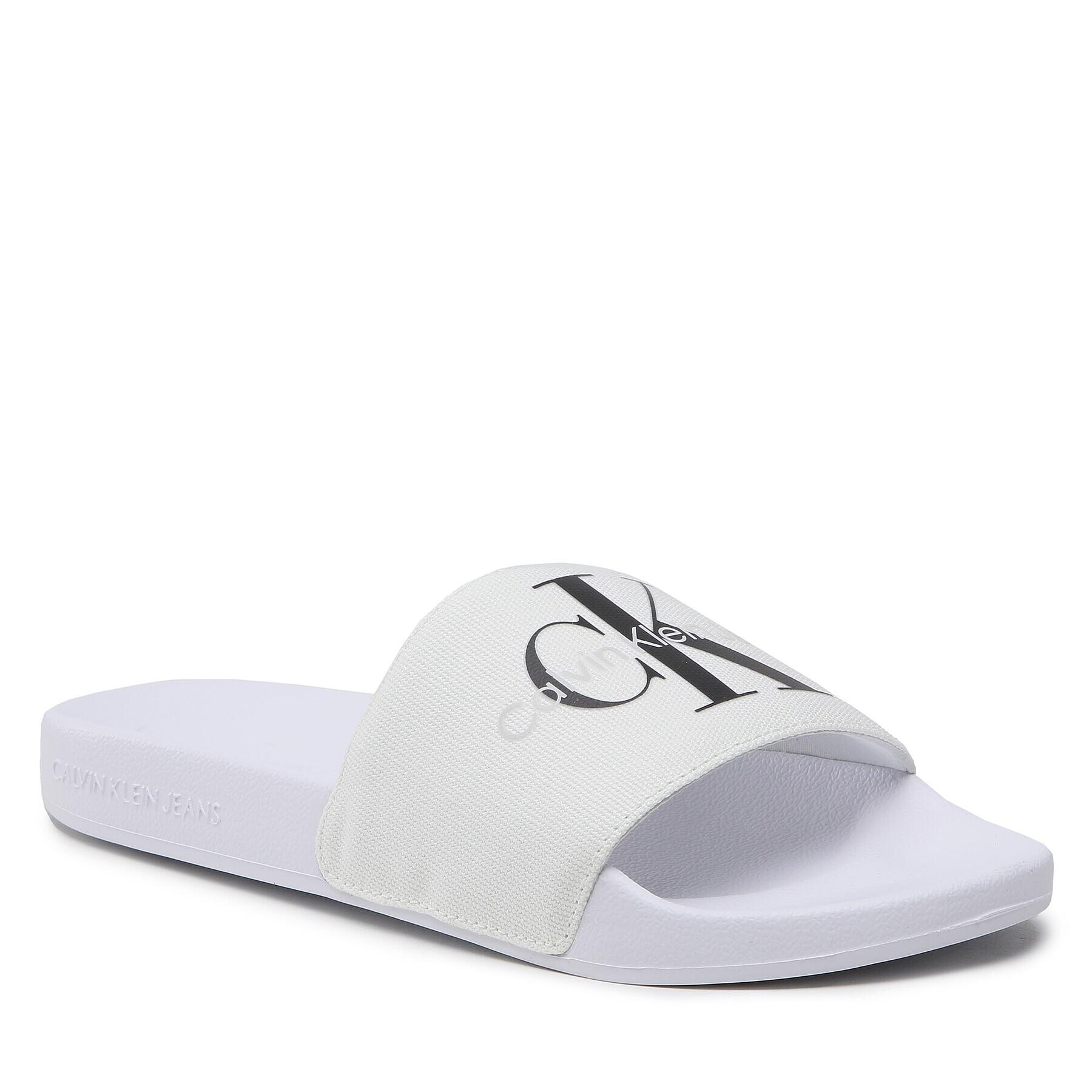 Calvin Klein Jeans Šľapky Slide Monogram Co YW0YW00103 Biela - Pepit.sk