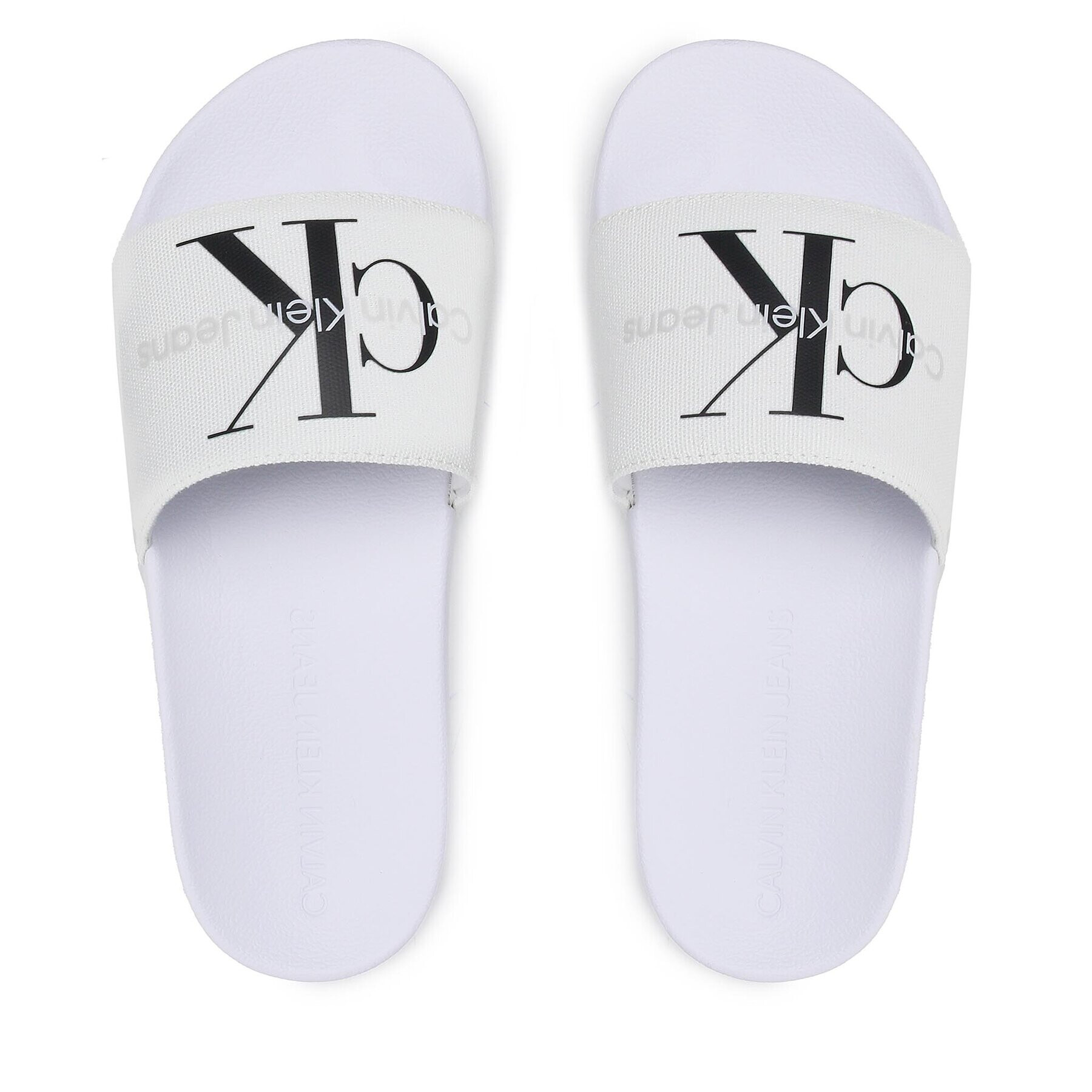 Calvin Klein Jeans Šľapky Slide Monogram Co YW0YW00103 Biela - Pepit.sk