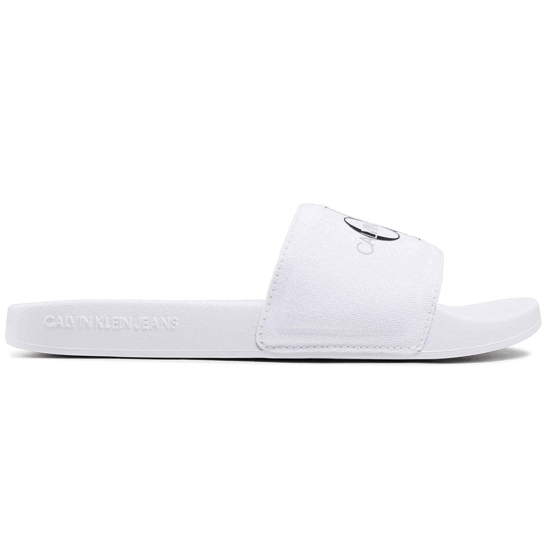 Calvin Klein Jeans Šľapky Slide Monogram Co YW0YW00103 Biela - Pepit.sk