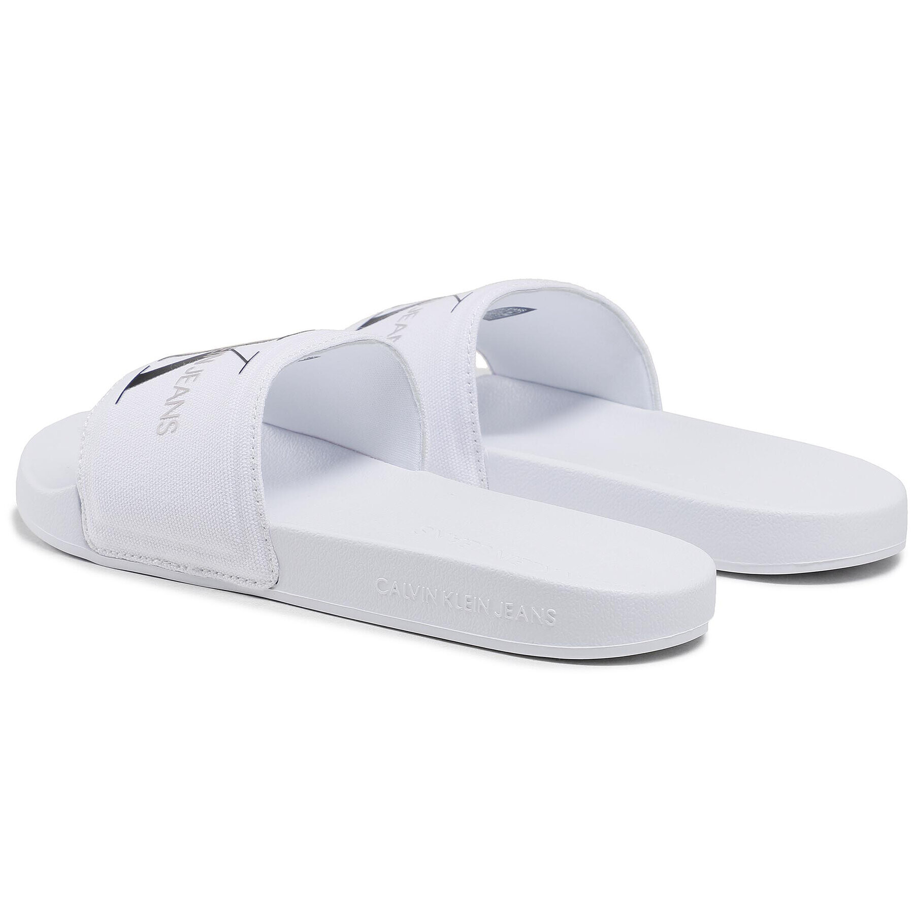 Calvin Klein Jeans Šľapky Slide Monogram Co YW0YW00103 Biela - Pepit.sk