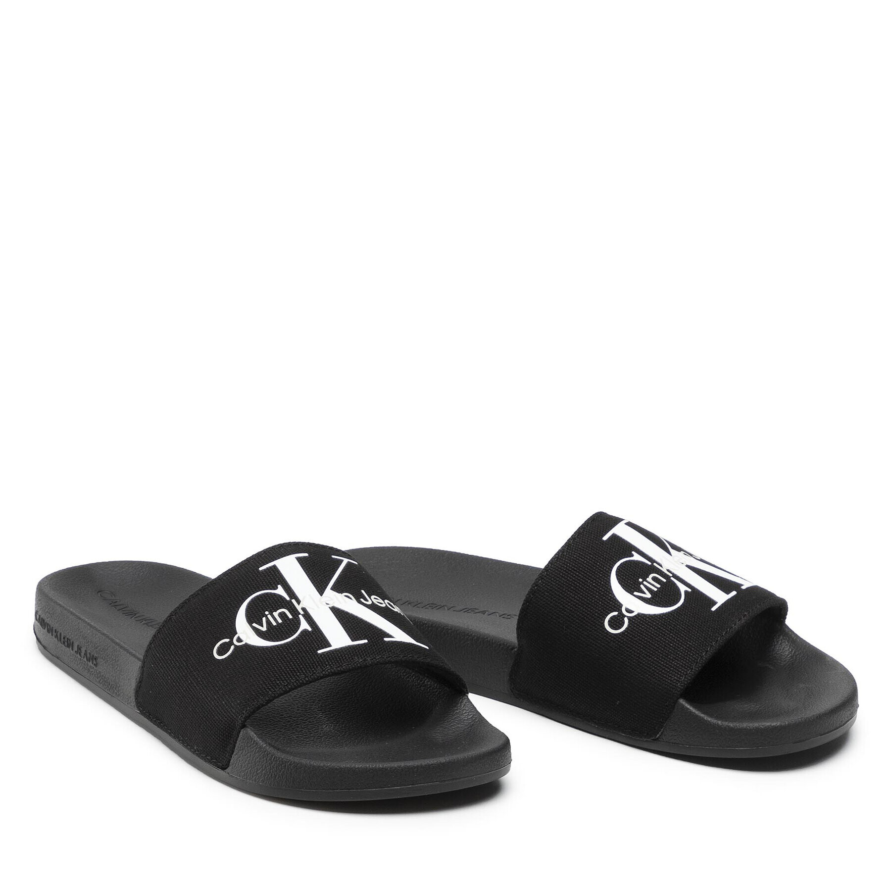 Calvin Klein Jeans Šľapky Slide Monogram Co YW0YW00103 Čierna - Pepit.sk