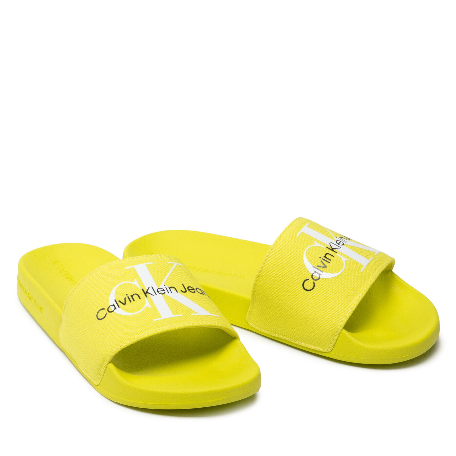 Calvin Klein Jeans Šľapky Slide Monogram Co YW0YW00103 Zelená - Pepit.sk