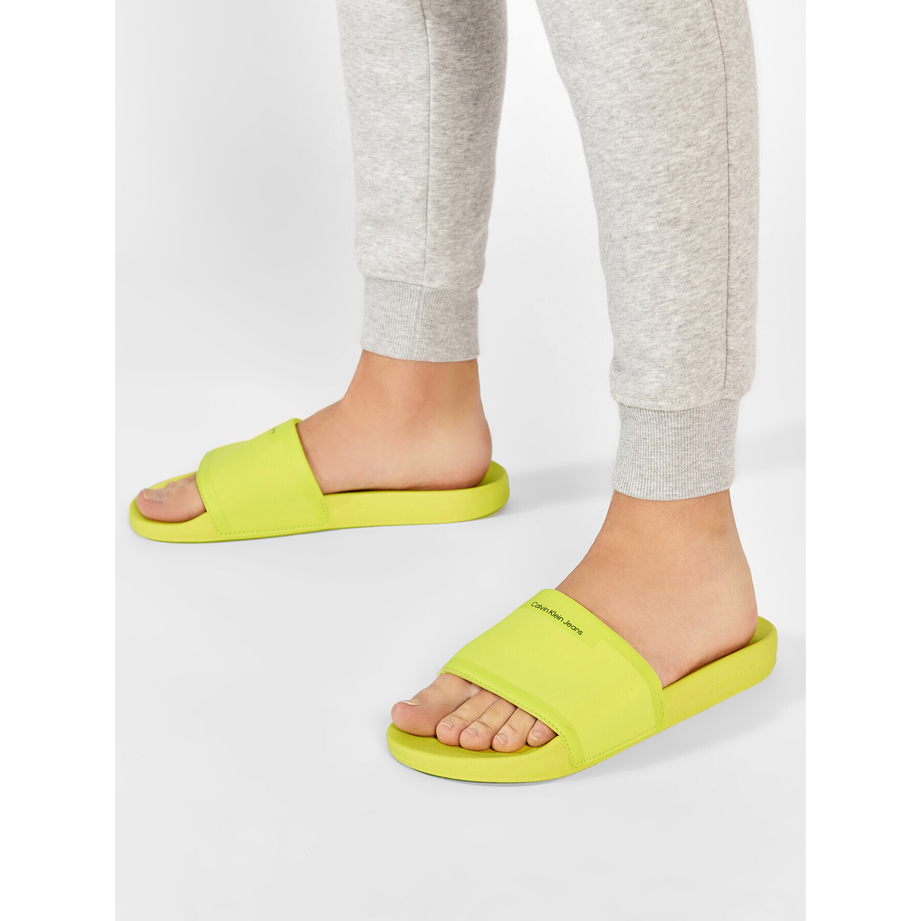 Calvin Klein Jeans Šľapky Slide Neoprene YM0YM00447 Zelená - Pepit.sk