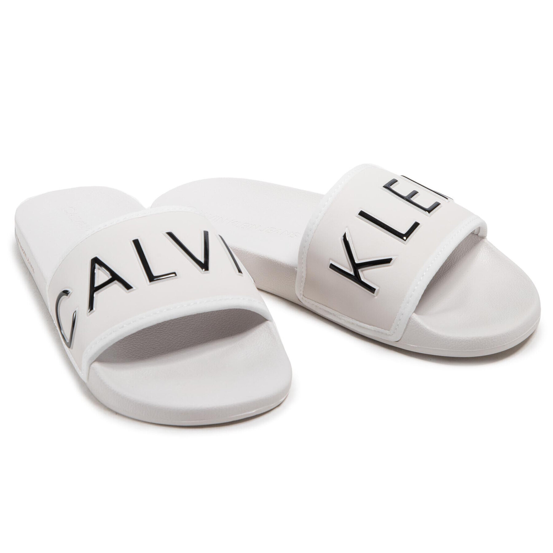 Calvin Klein Jeans Šľapky Slide Padded Ck Pes-Pu YW0YW00131 Béžová - Pepit.sk