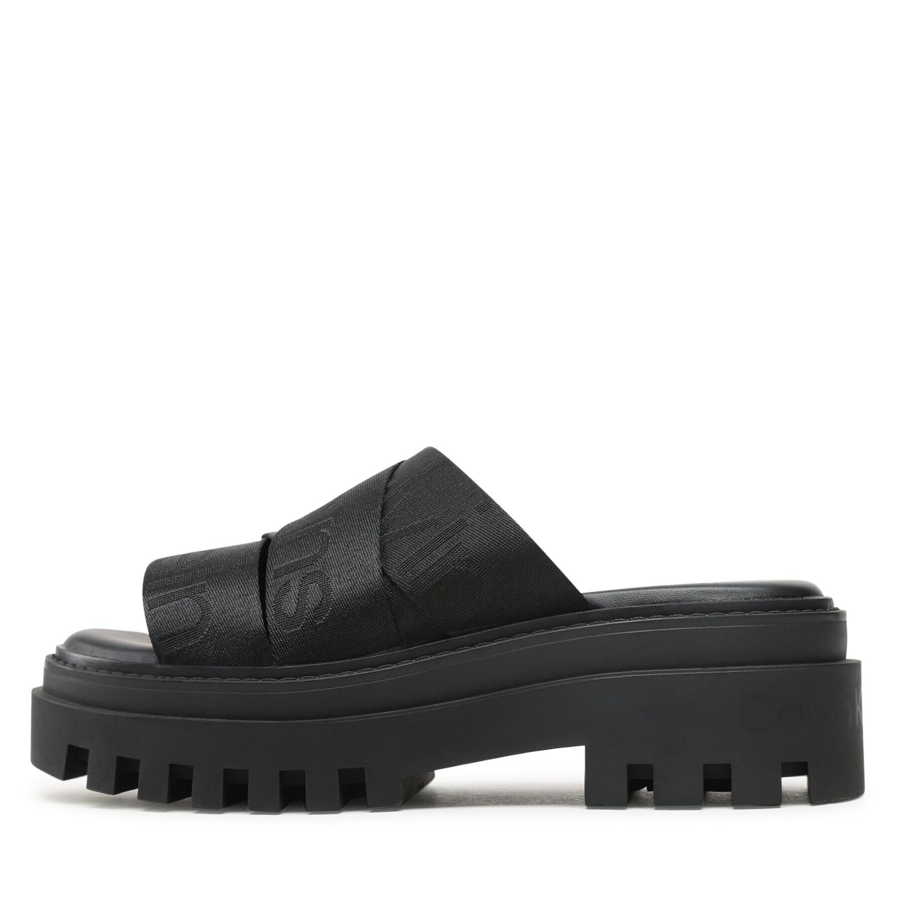 Calvin Klein Jeans Šľapky Toothy Combat Sandal Webbing YW0YW00949 Čierna - Pepit.sk