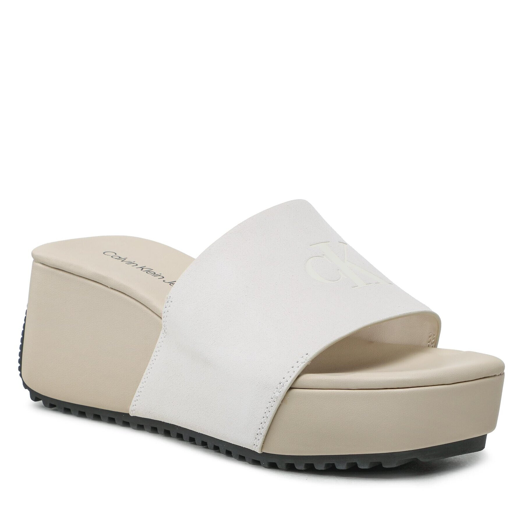 Calvin Klein Jeans Šľapky Wedge Block Sandal Su Con YW0YW01015 Biela - Pepit.sk