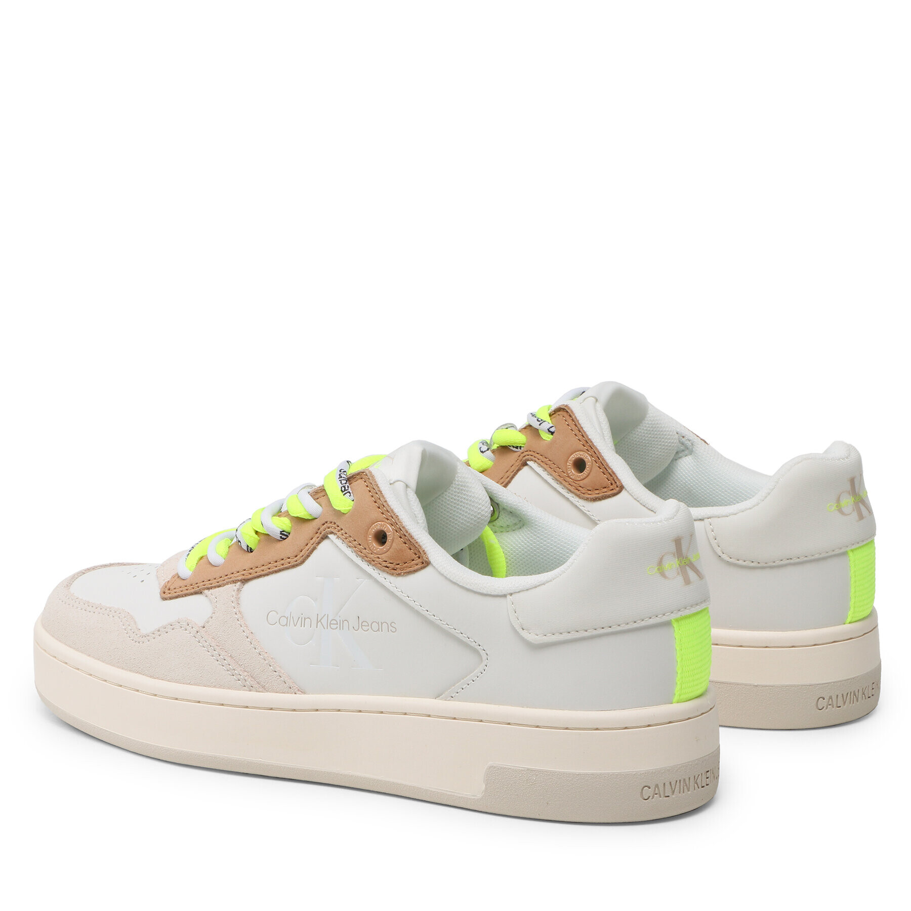 Calvin Klein Jeans Sneakersy Basket Cupsole Fluo Contrast YW0YW00920 Biela - Pepit.sk