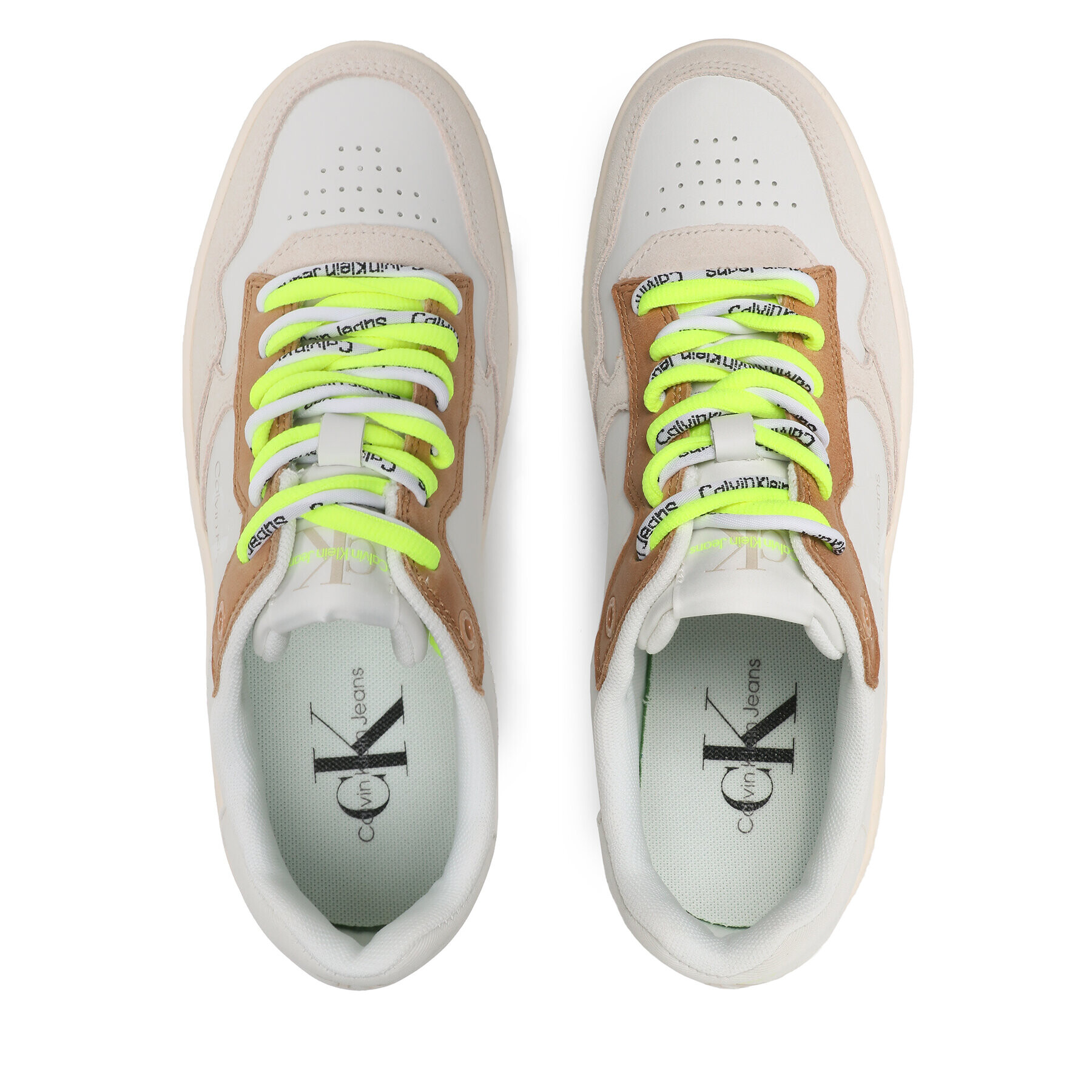 Calvin Klein Jeans Sneakersy Basket Cupsole Fluo Contrast YW0YW00920 Biela - Pepit.sk