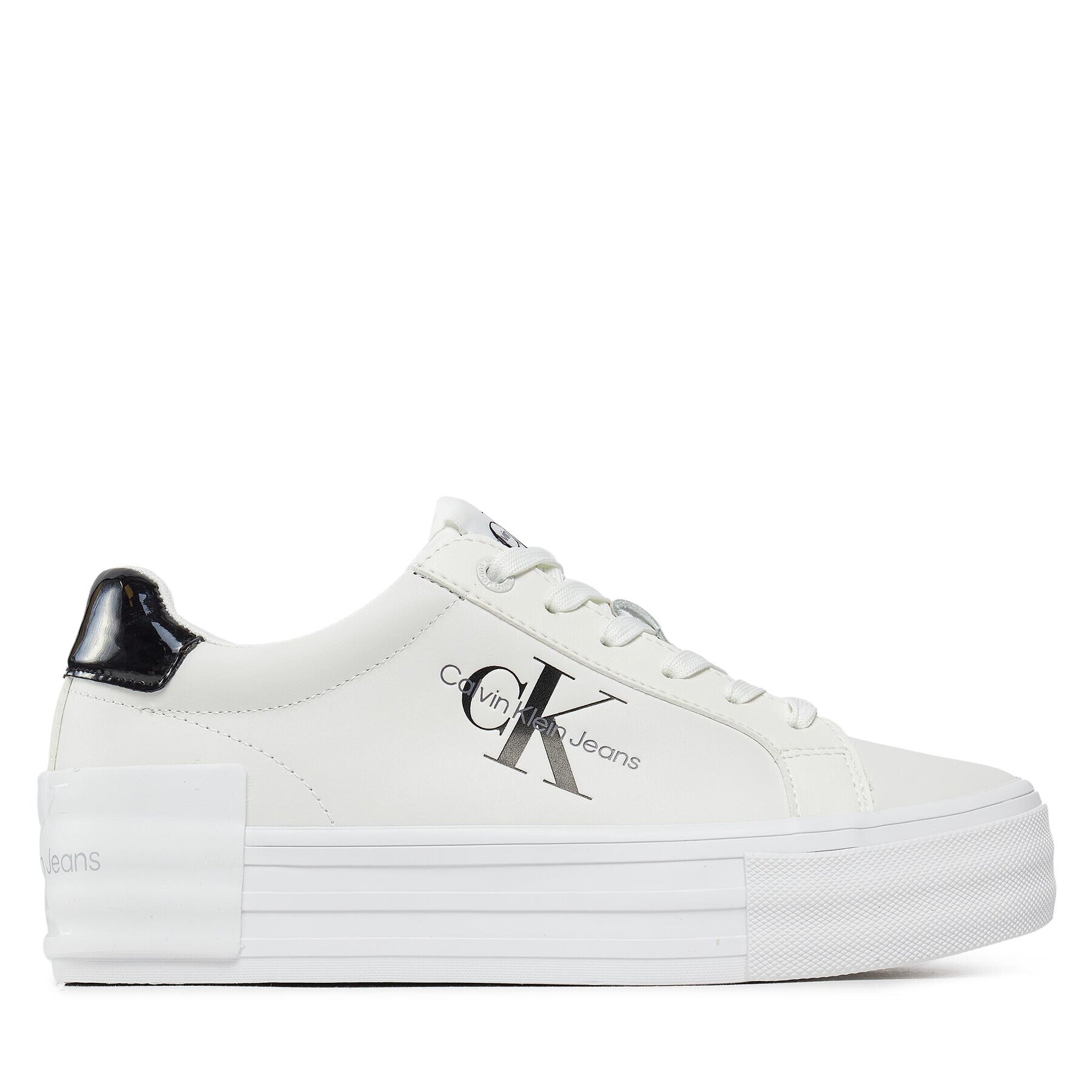 Calvin Klein Jeans Sneakersy Bold Vulc Flatf Low Lace Lth Ml YW0YW01294 Čierna - Pepit.sk