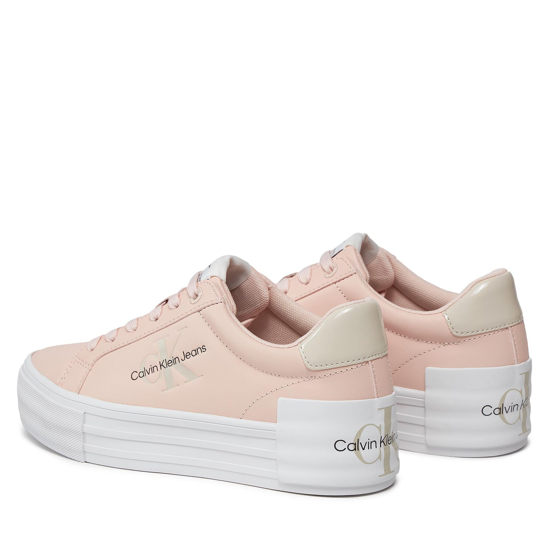 Calvin Klein Jeans Sneakersy Bold Vulc Flatf Low Lace Lth Ml YW0YW01294 Ružová - Pepit.sk