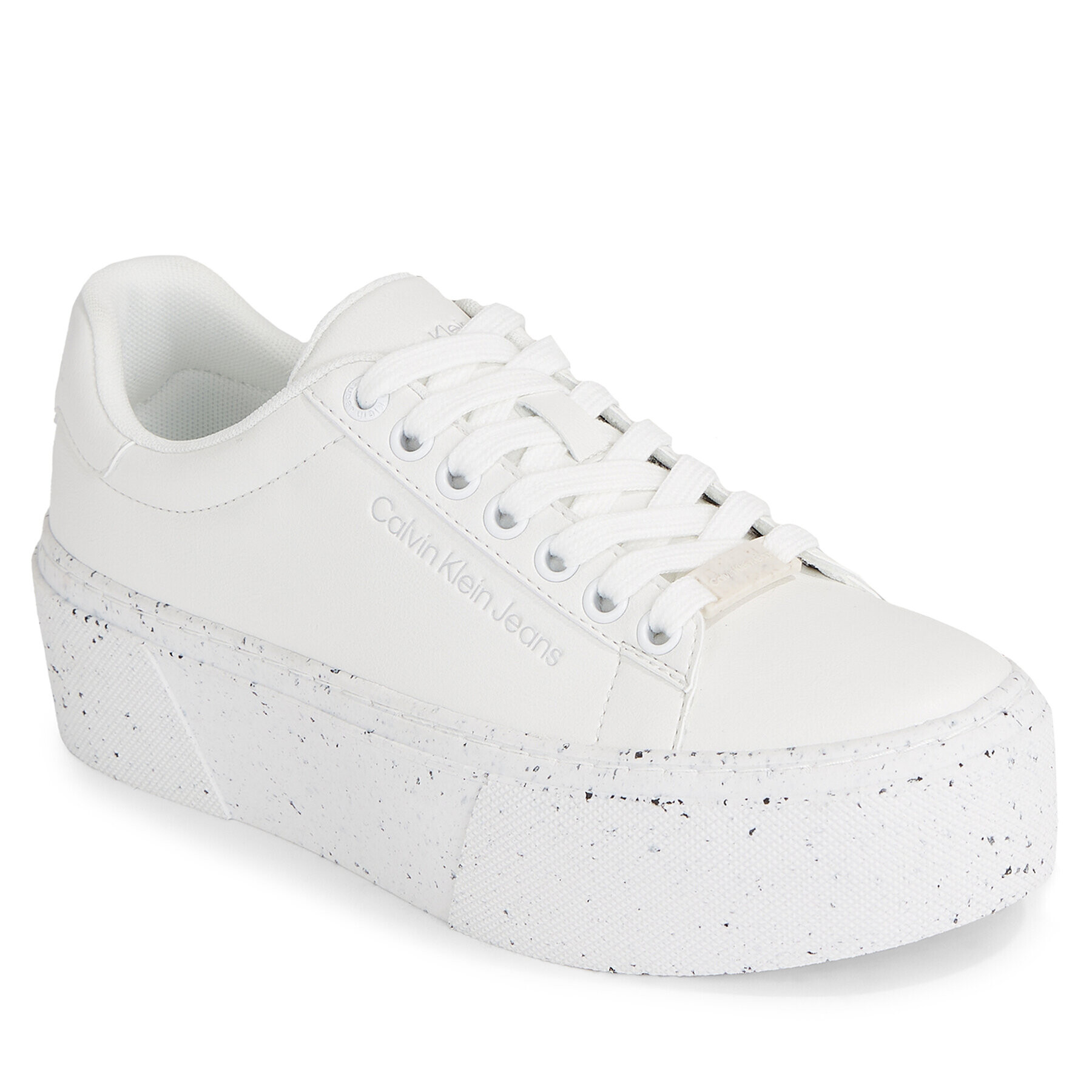 Calvin Klein Jeans Sneakersy Bold Vulc Flatf Low Laceup Wn YW0YW01229 Biela - Pepit.sk