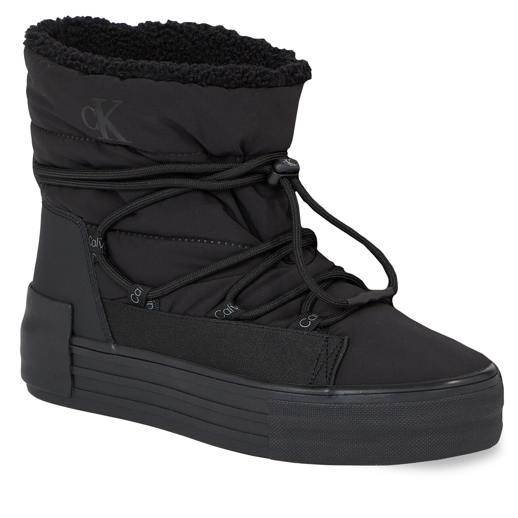 Calvin Klein Jeans Sneakersy Bold Vulc Flatf Snow Boot Wn YW0YW01181 Čierna - Pepit.sk