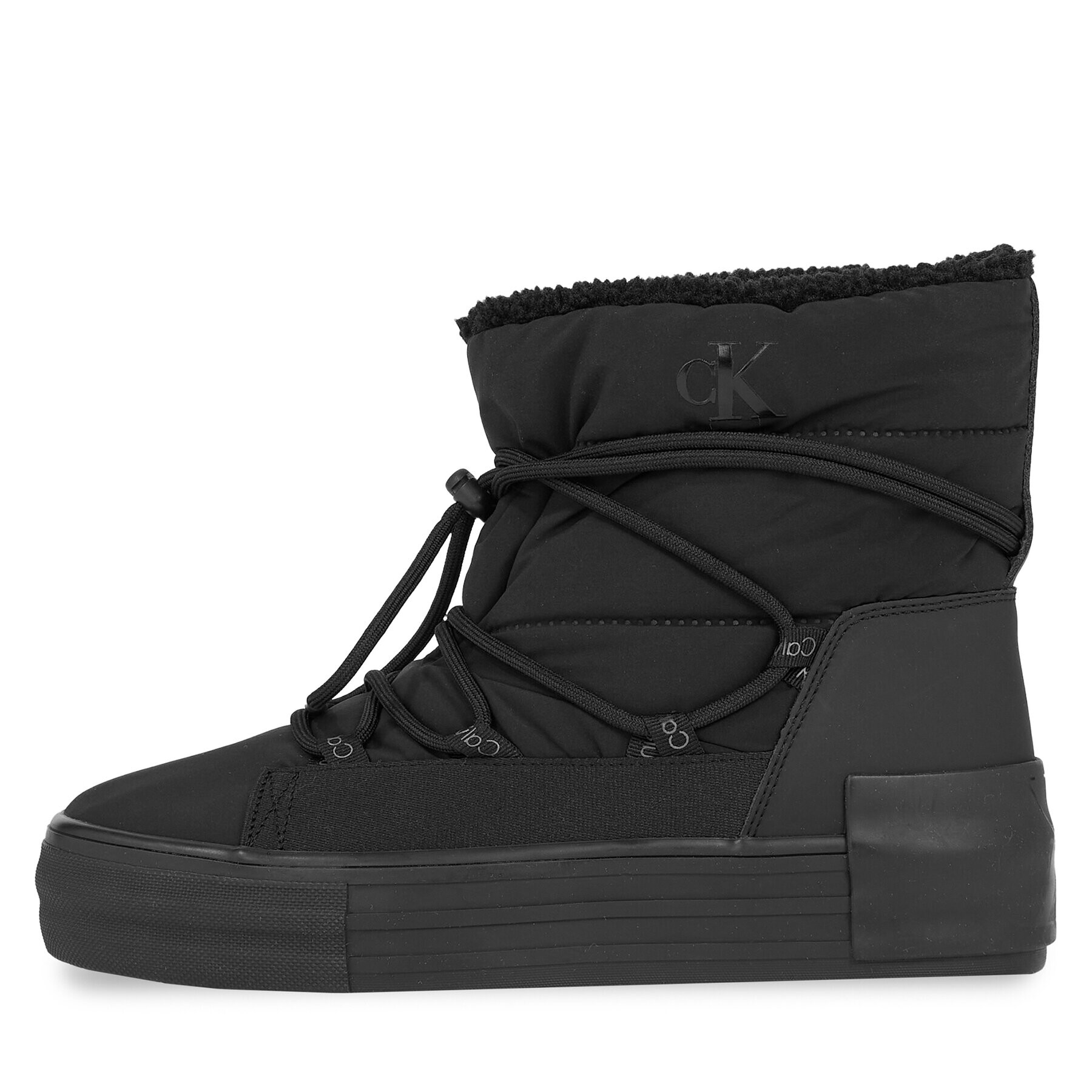 Calvin Klein Jeans Sneakersy Bold Vulc Flatf Snow Boot Wn YW0YW01181 Čierna - Pepit.sk