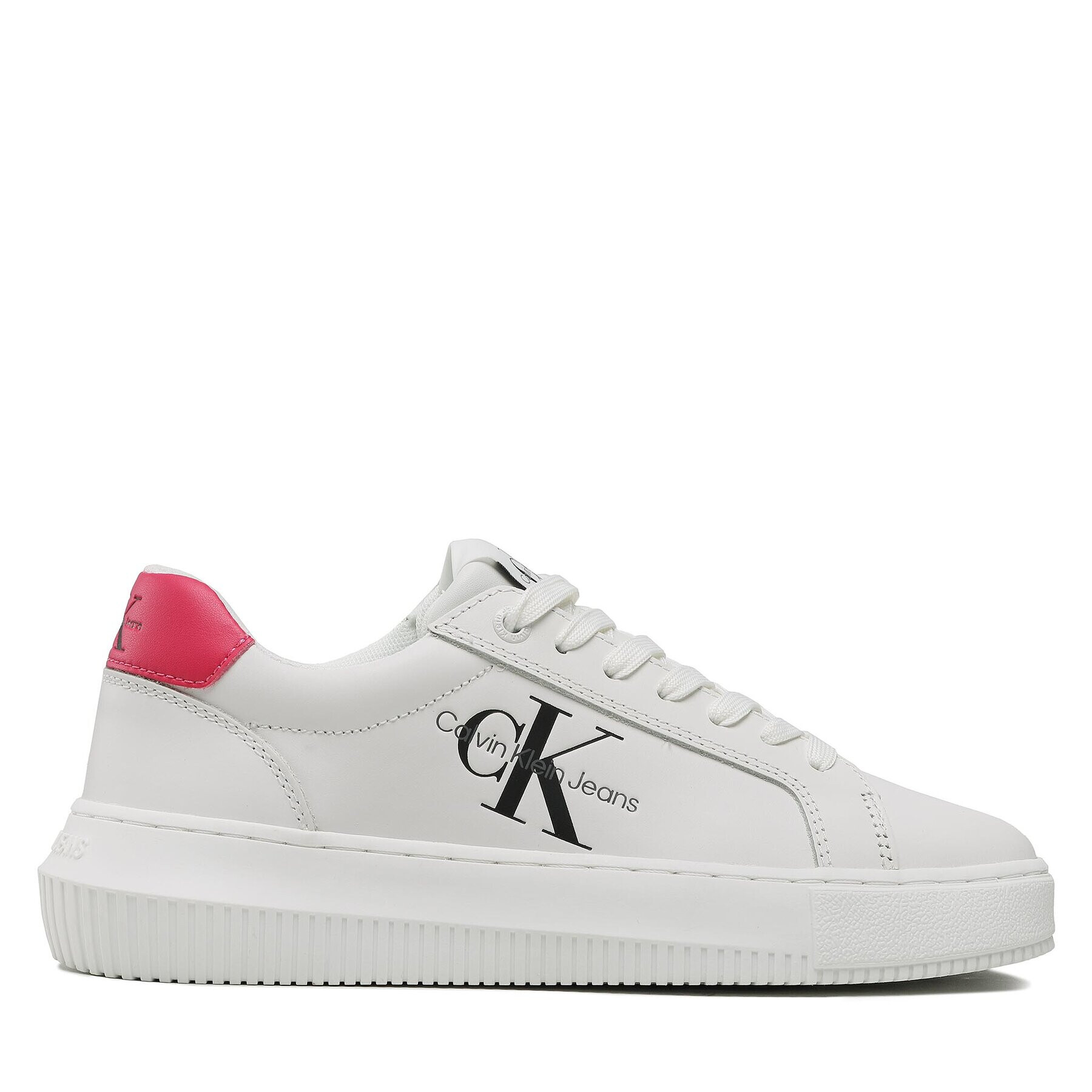 Calvin Klein Jeans Sneakersy Chunky Cupsole Laceup Mon Lth Wn YW0YW00823 Biela - Pepit.sk