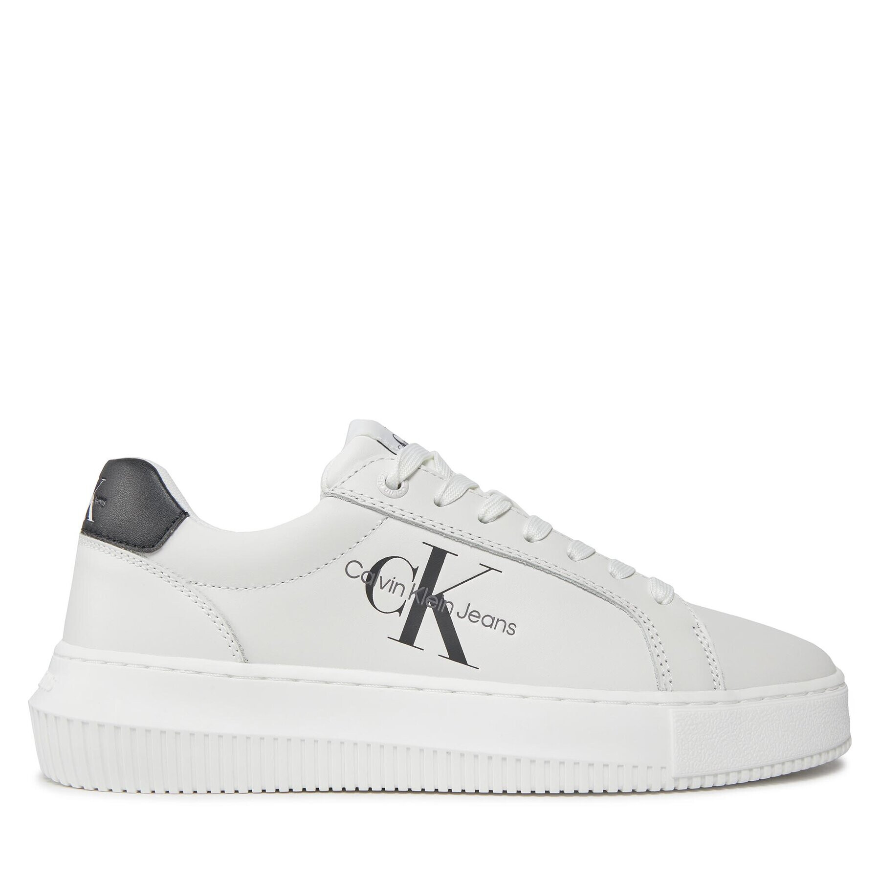 Calvin Klein Jeans Sneakersy Chunky Cupsole Laceup Mon Lth Wn YW0YW00823 Biela - Pepit.sk