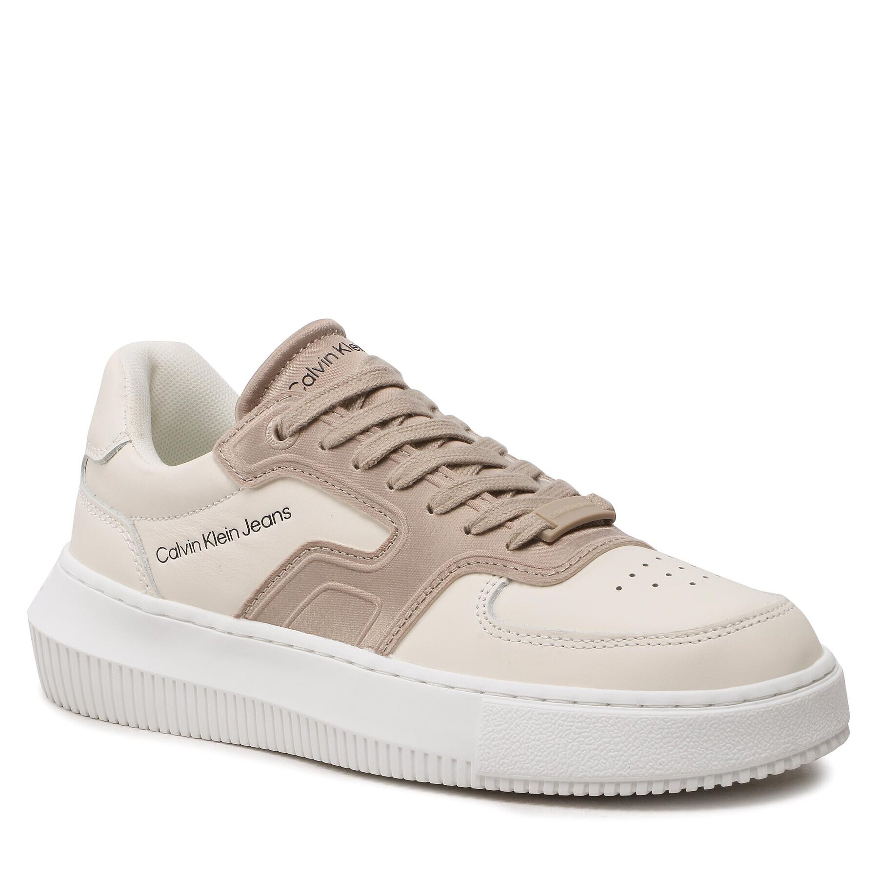 Calvin Klein Jeans Sneakersy Chunky Cupsole Satin Wn YW0YW00923 Béžová - Pepit.sk