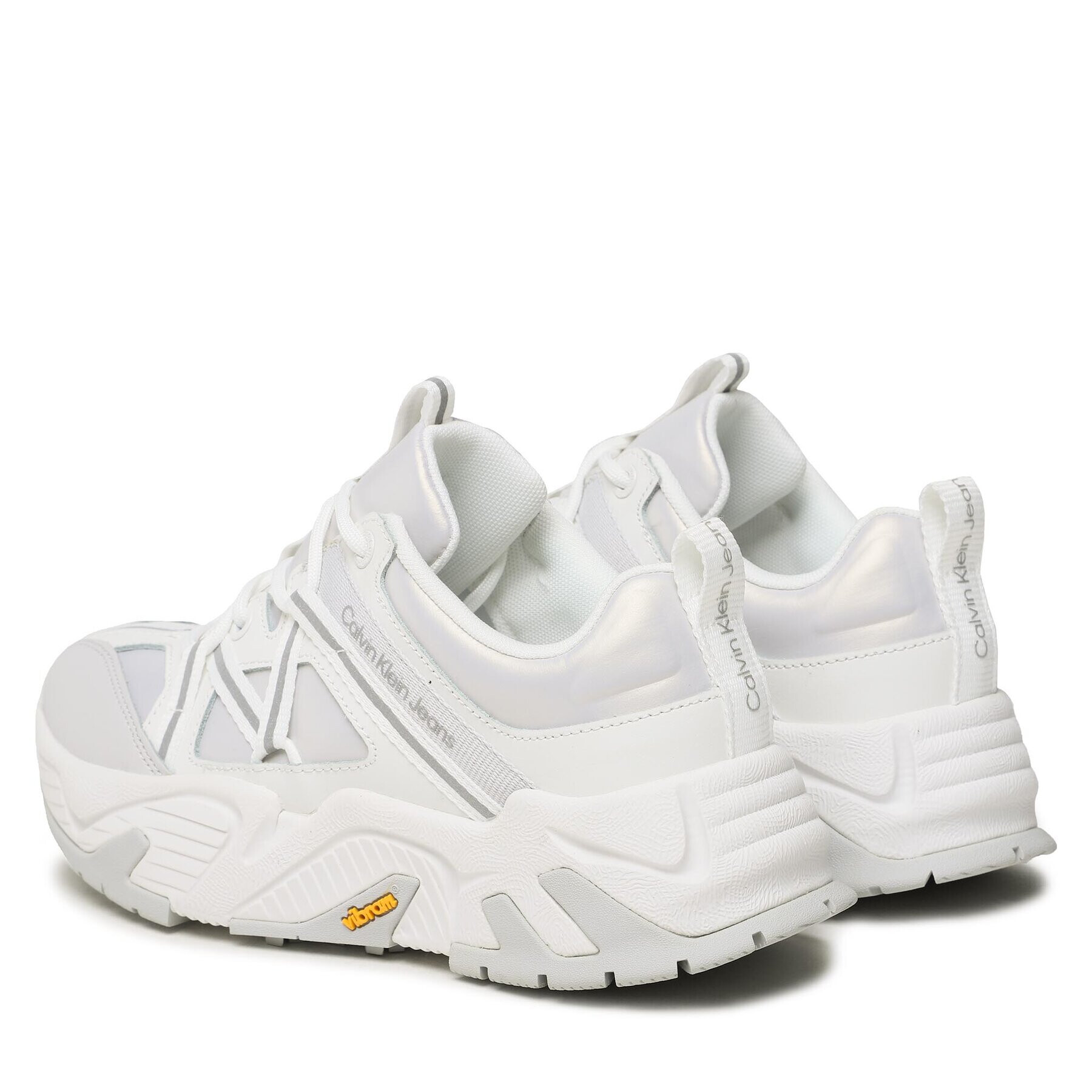 Calvin Klein Jeans Sneakersy Chunky Run Vibram Lace Refl Wn YW0YW01062 Biela - Pepit.sk