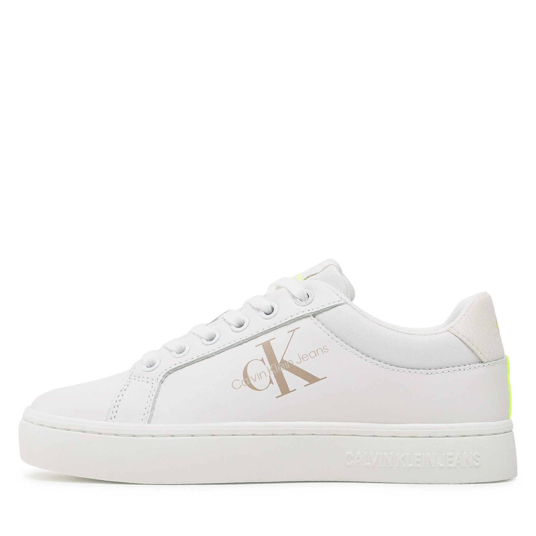 Calvin Klein Jeans Sneakersy Classic Cupsole Fluo Contrast Wn YW0YW00912 Biela - Pepit.sk