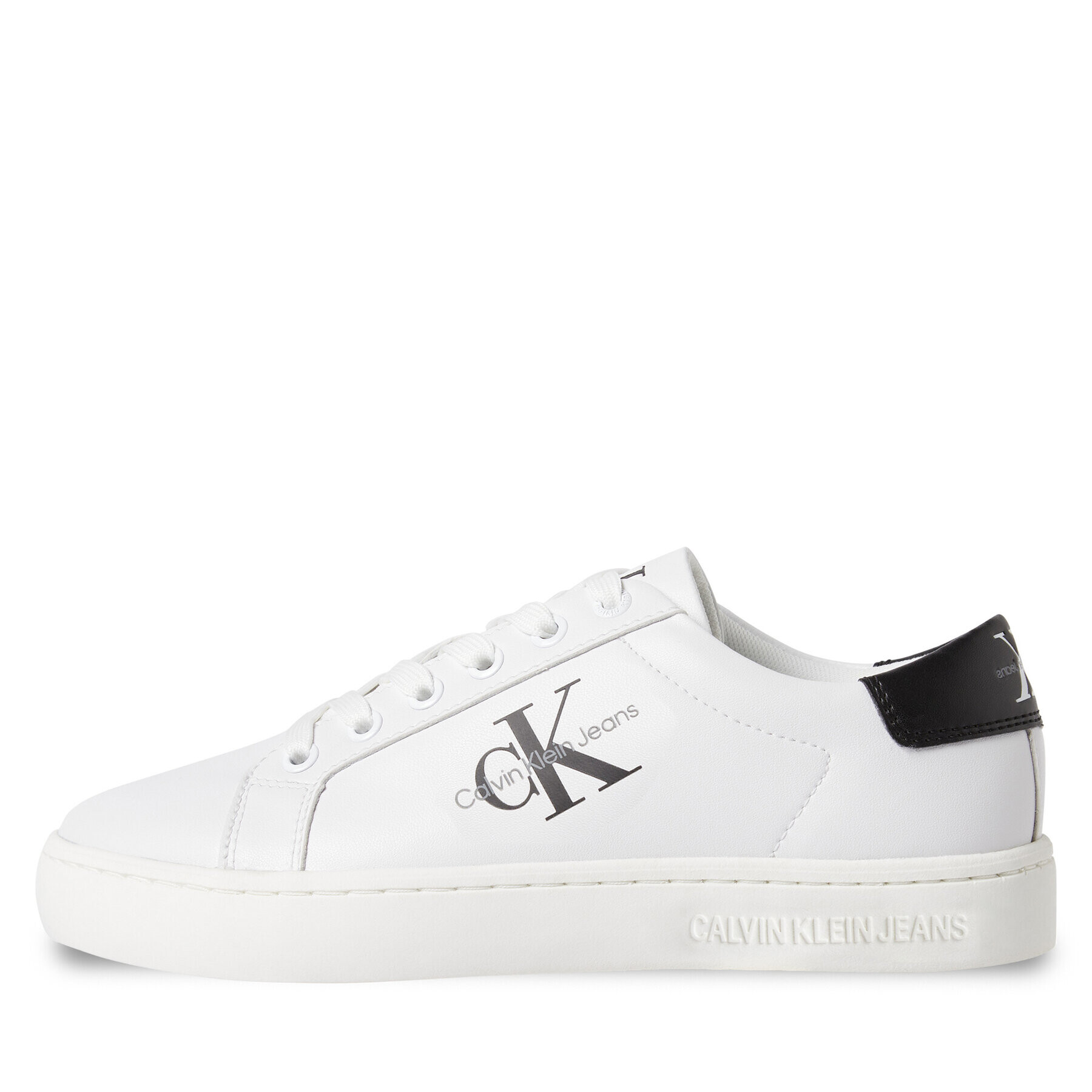 Calvin Klein Jeans Sneakersy Classic Cupsole Laceup Lth Wn YW0YW01269 Biela - Pepit.sk