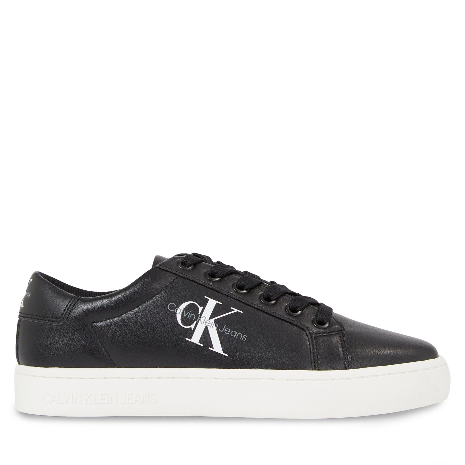 Calvin Klein Jeans Sneakersy Classic Cupsole Laceup Lth Wn YW0YW01269 Čierna - Pepit.sk