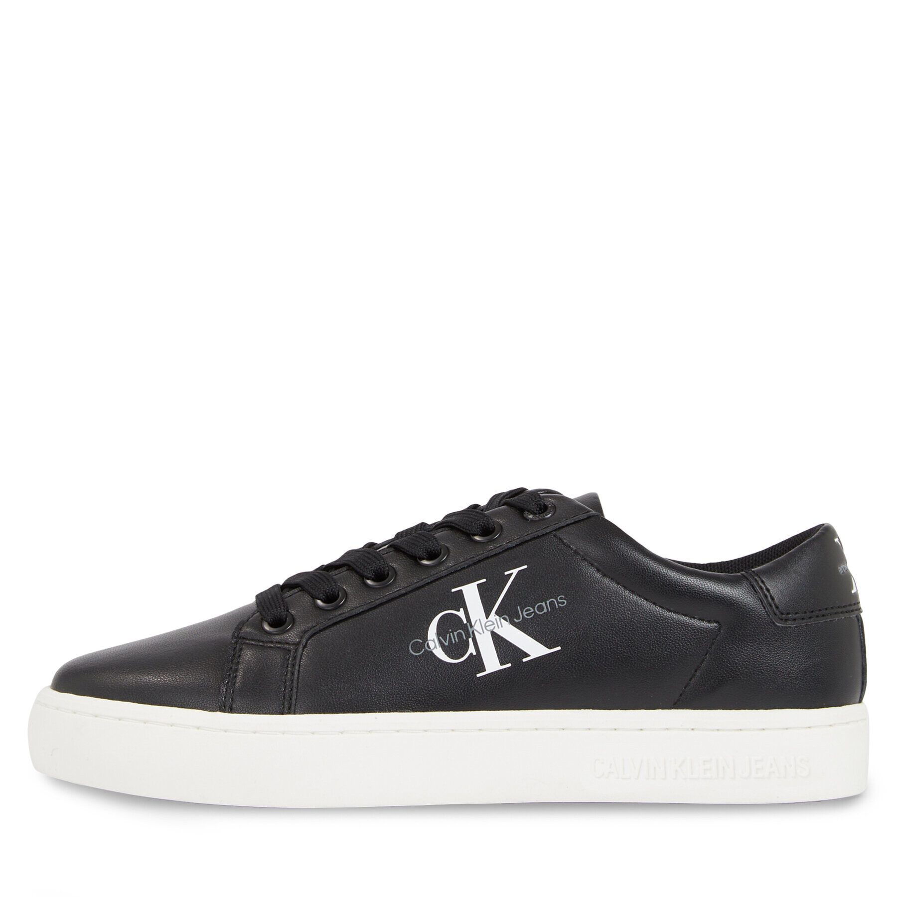 Calvin Klein Jeans Sneakersy Classic Cupsole Laceup Lth Wn YW0YW01269 Čierna - Pepit.sk