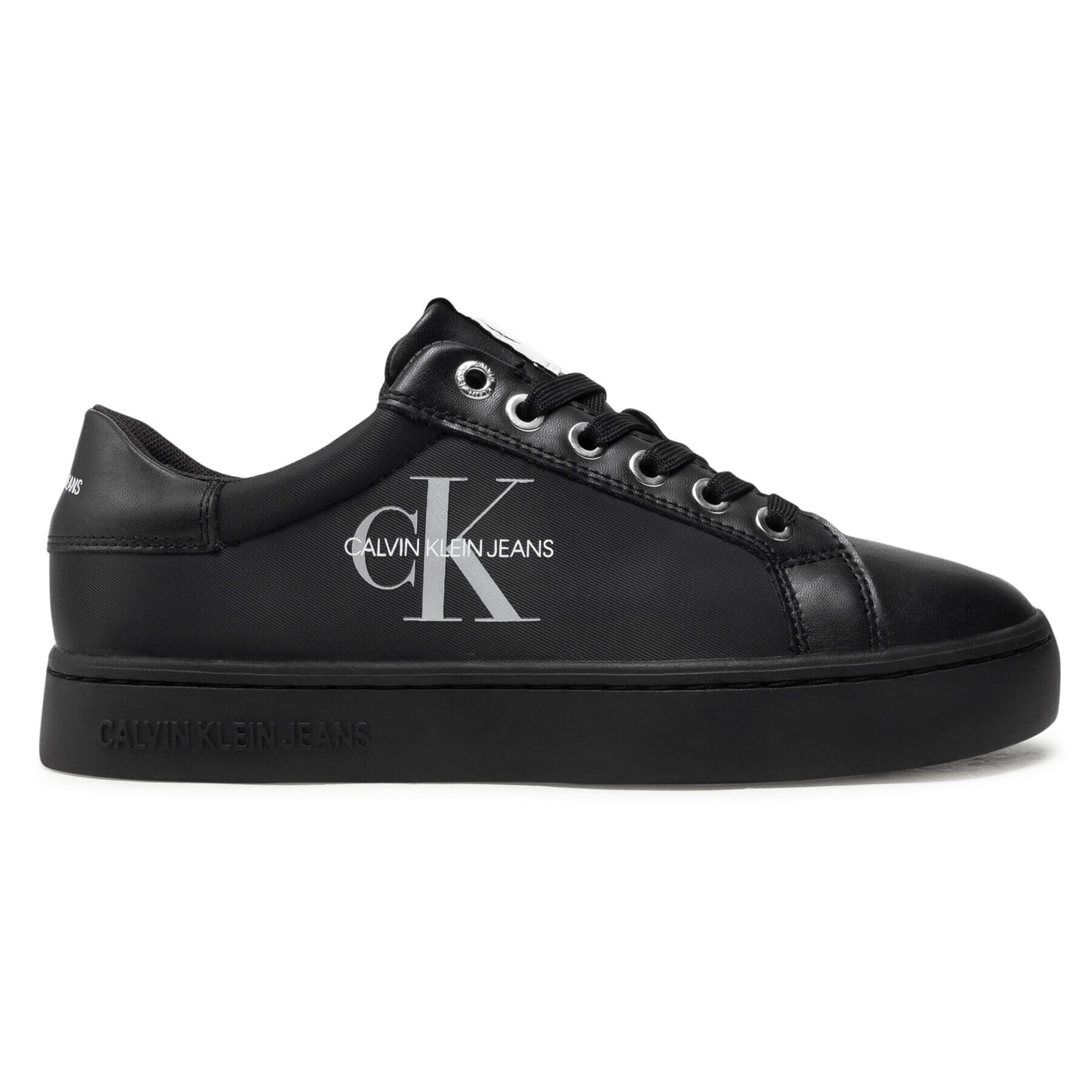 Calvin Klein Jeans Sneakersy Cupsole Sneaker Laceup Pu-Ny YW0YW00060 Čierna - Pepit.sk