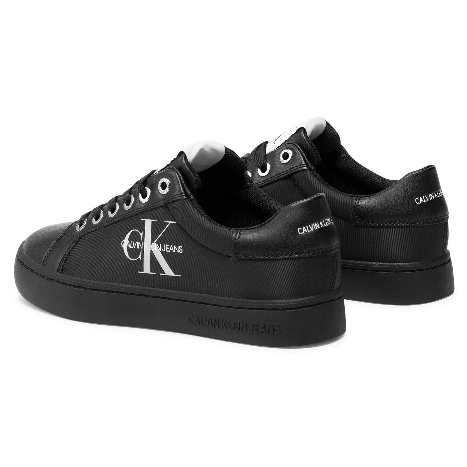 Calvin Klein Jeans Sneakersy Cupsole Sneaker Laceup Pu-Ny YW0YW00060 Čierna - Pepit.sk