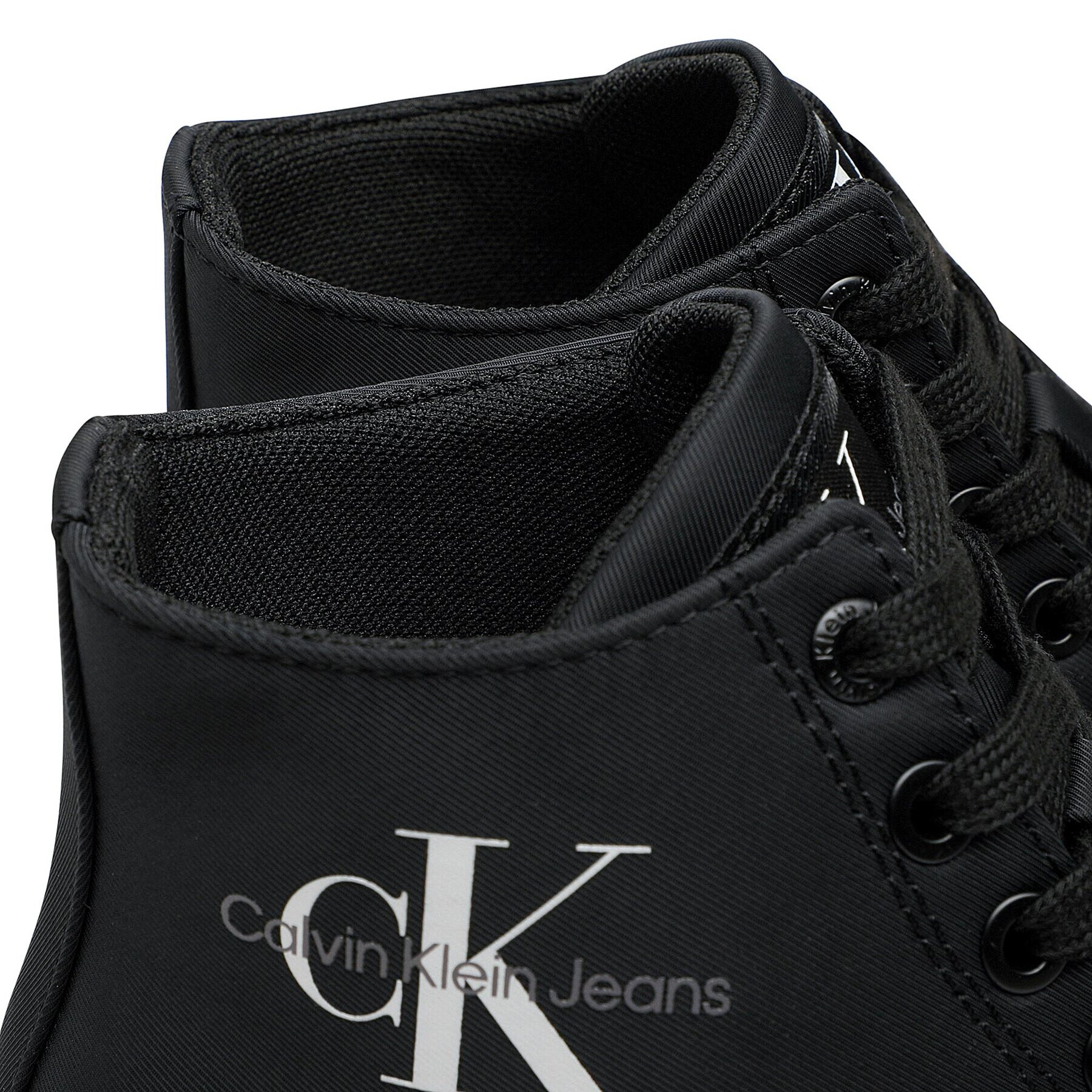 Calvin Klein Jeans Sneakersy Ess Vulcanized Laceup Mid Ny YW0YW00757 Čierna - Pepit.sk