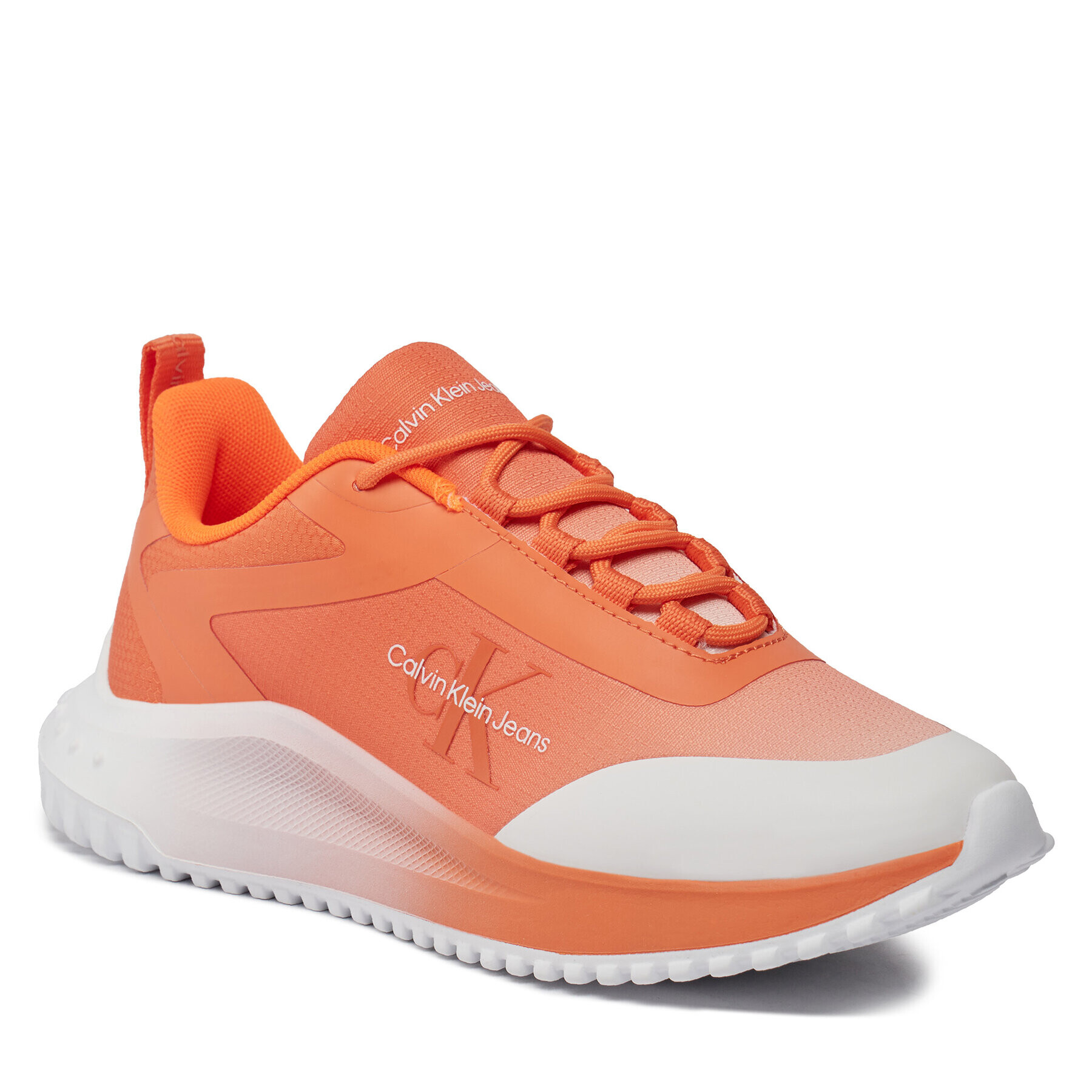 Calvin Klein Jeans Sneakersy Eva Runner Low Lace Mix Sat Wn YW0YW01456 Biela - Pepit.sk