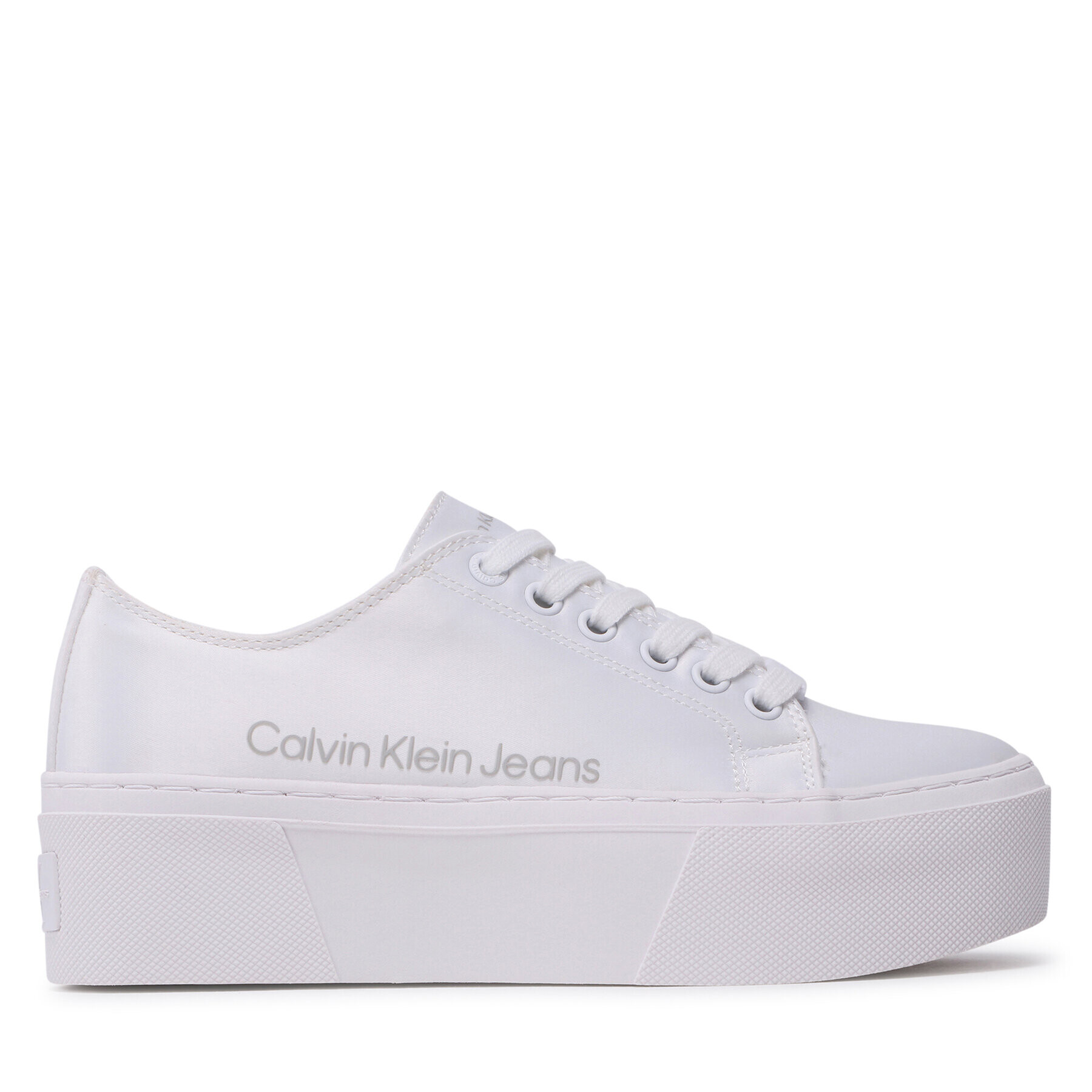 Calvin Klein Jeans Sneakersy Flatform + Cupsole Satin YW0YW00917 Biela - Pepit.sk