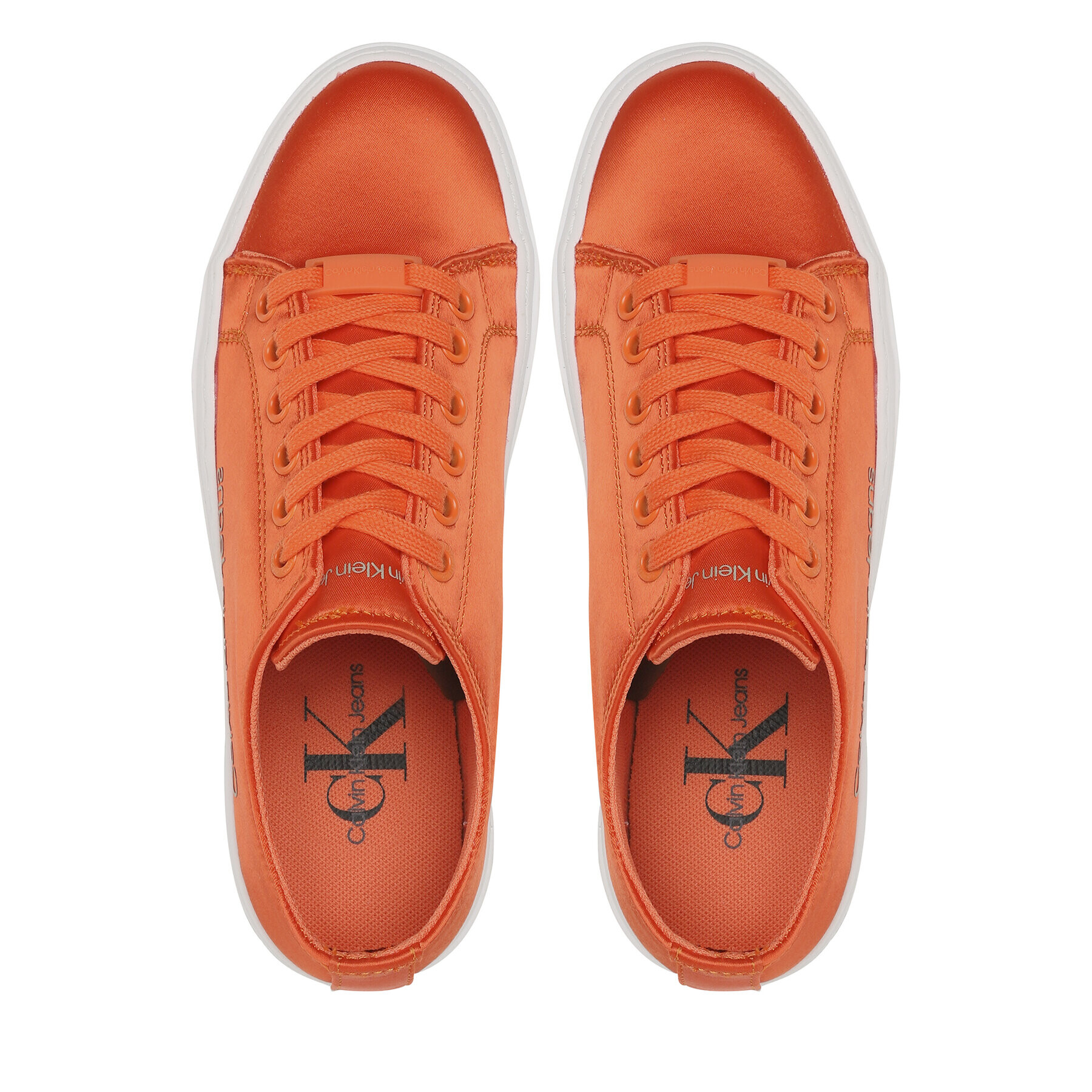 Calvin Klein Jeans Sneakersy Flatform + Cupsole Satin YW0YW00917 Oranžová - Pepit.sk