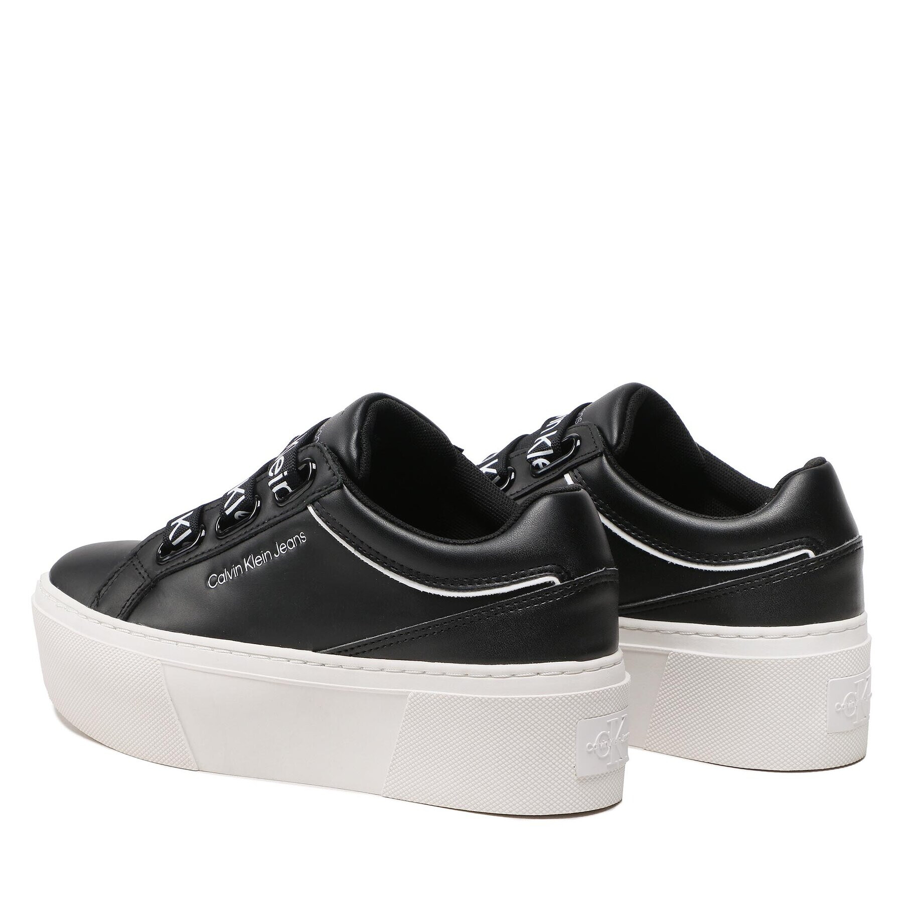 Calvin Klein Jeans Sneakersy Flatform+ Low Branded Laces YW0YW00868 Čierna - Pepit.sk