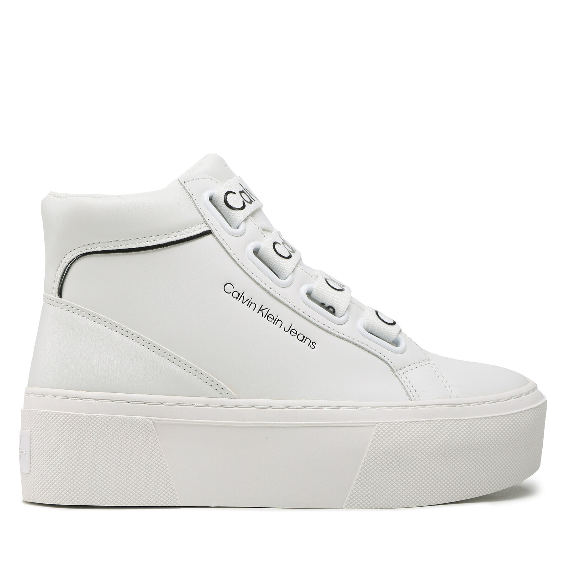 Calvin Klein Jeans Sneakersy Flatform Mid Branded Laces YW0YW00869 Biela - Pepit.sk