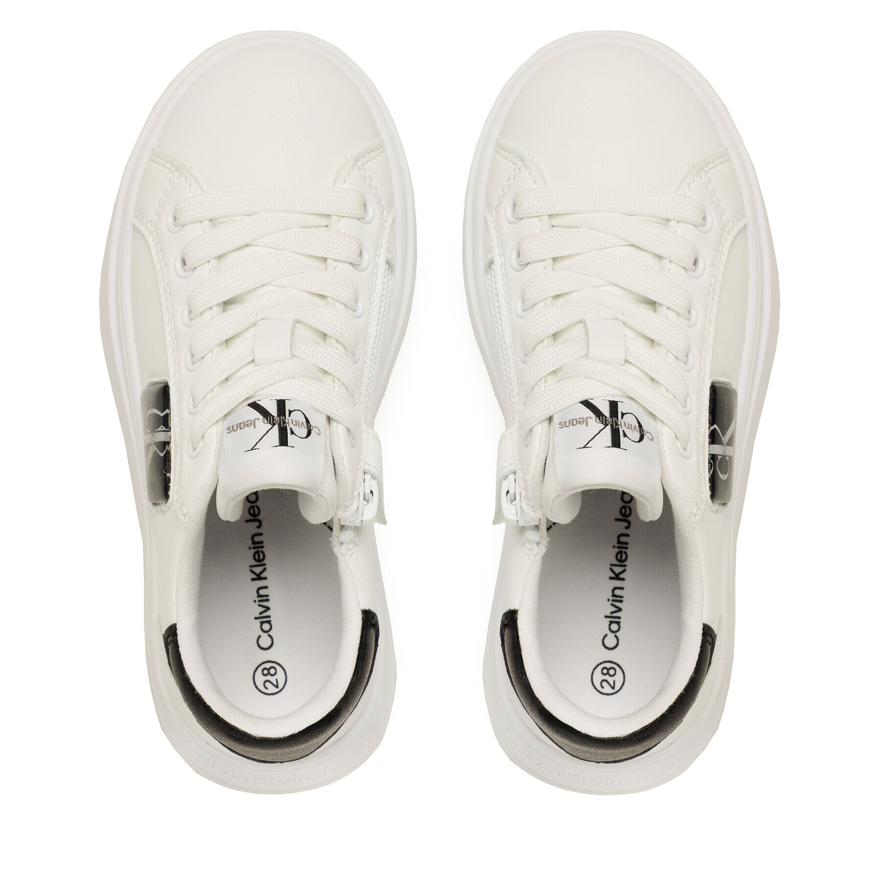 Calvin Klein Jeans Sneakersy Low Cut Lace-Up Sneaker V3X9-80562-1355 M Biela - Pepit.sk