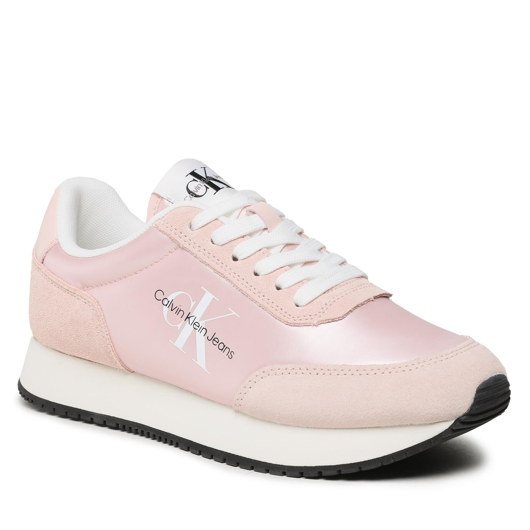 Calvin Klein Jeans Sneakersy Retro Runner Low Laceup Ny Pearl YW0YW01056 Ružová - Pepit.sk