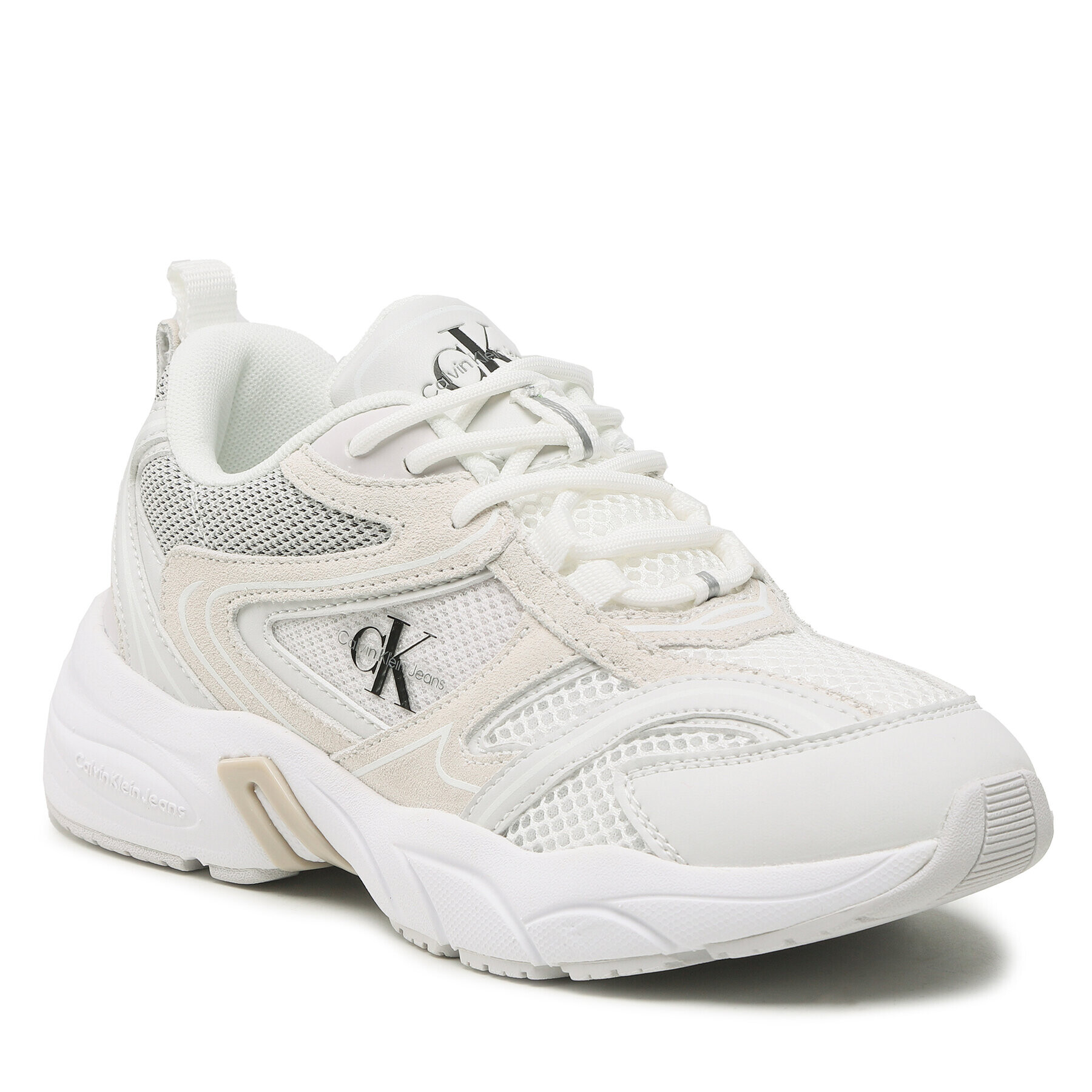 Calvin Klein Jeans Sneakersy Retro Tennis Su-Mesh W YW0YW00891 Biela - Pepit.sk