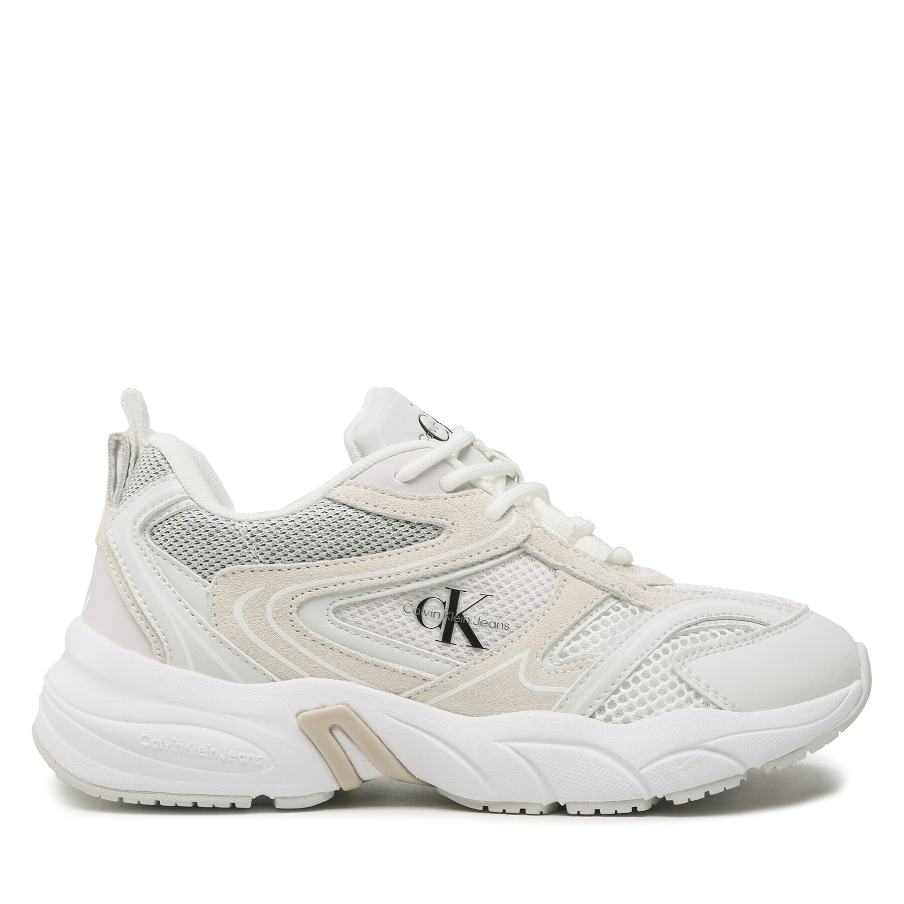 Calvin Klein Jeans Sneakersy Retro Tennis Su-Mesh W YW0YW00891 Biela - Pepit.sk