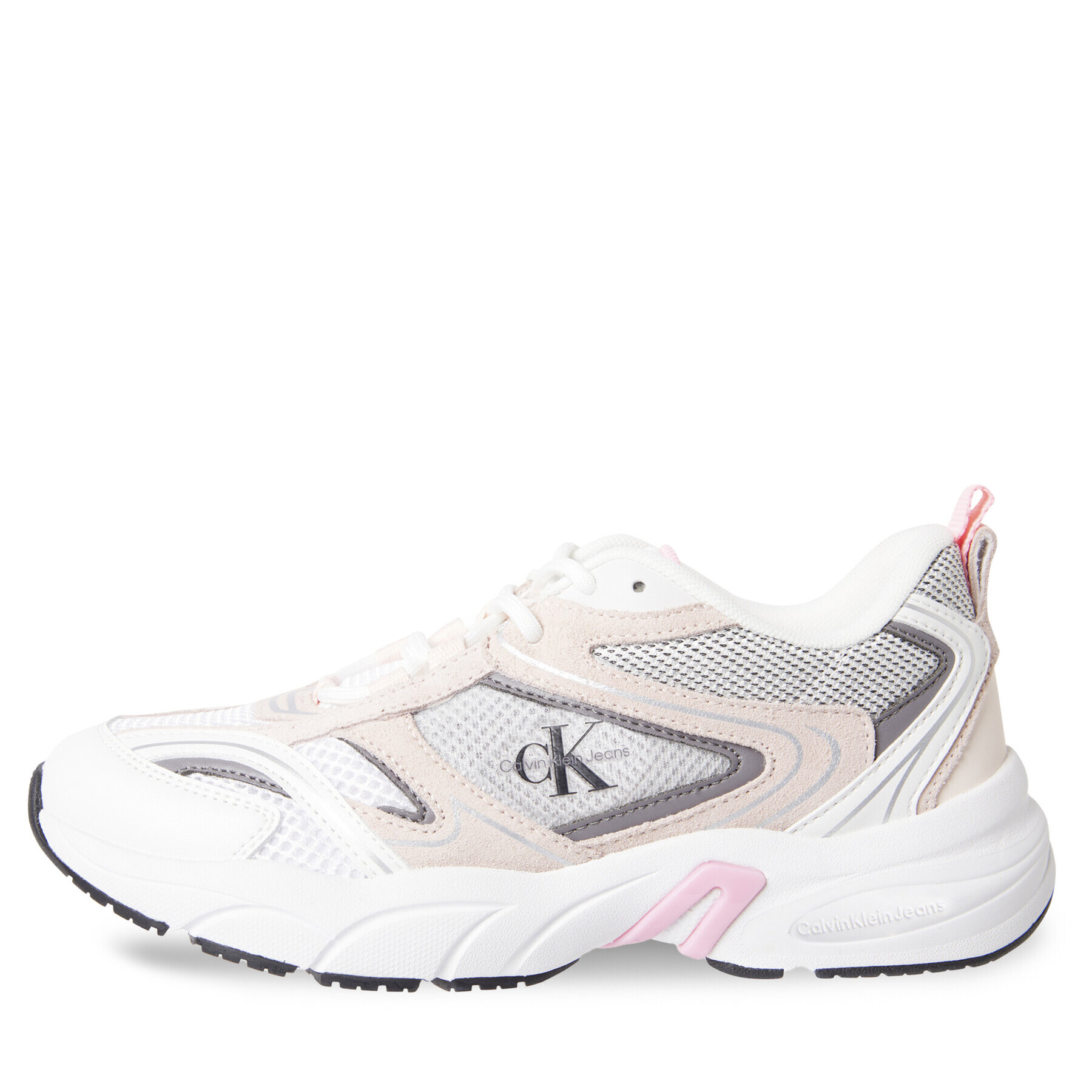 Calvin Klein Jeans Sneakersy Retro Tennis Su-Mesh Wn YW0YW00891 Biela - Pepit.sk