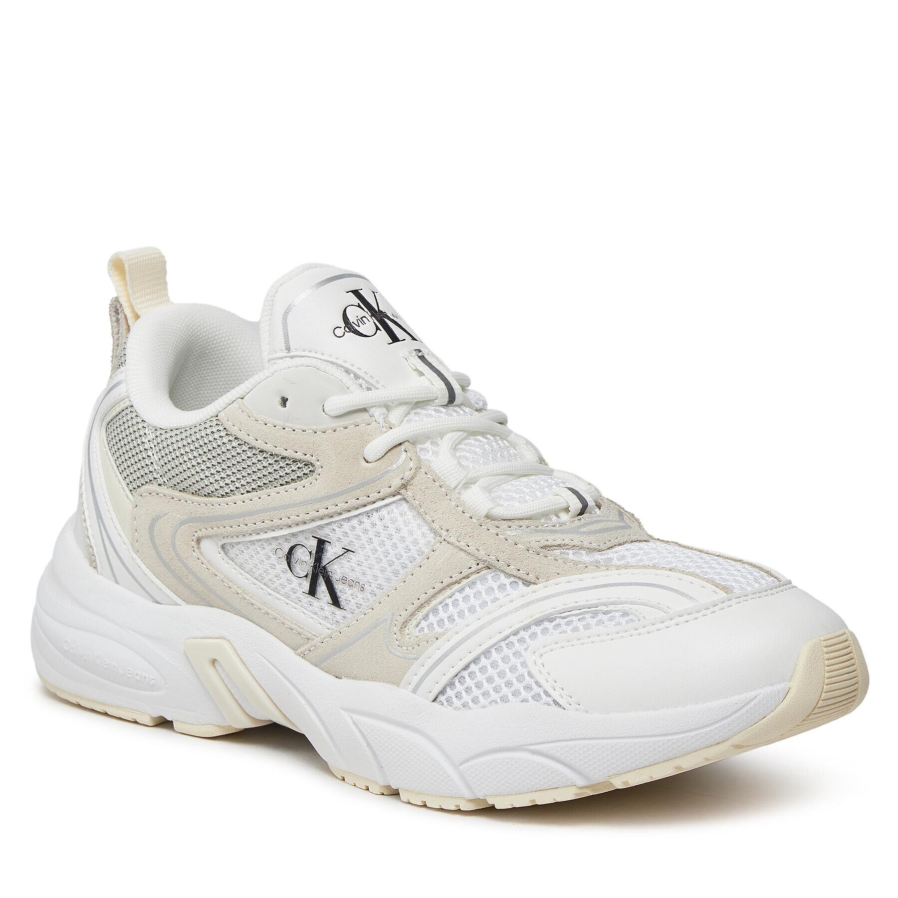 Calvin Klein Jeans Sneakersy Retro Tennis Su-Mesh Wn YW0YW00891 Biela - Pepit.sk