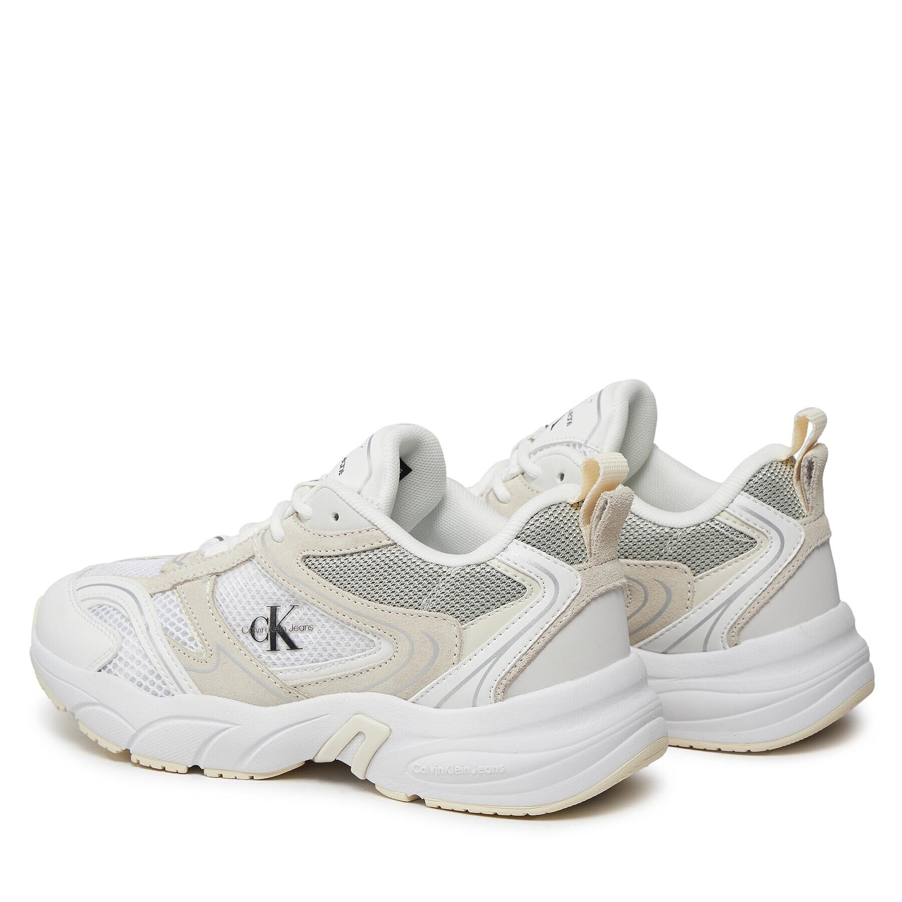 Calvin Klein Jeans Sneakersy Retro Tennis Su-Mesh Wn YW0YW00891 Biela - Pepit.sk